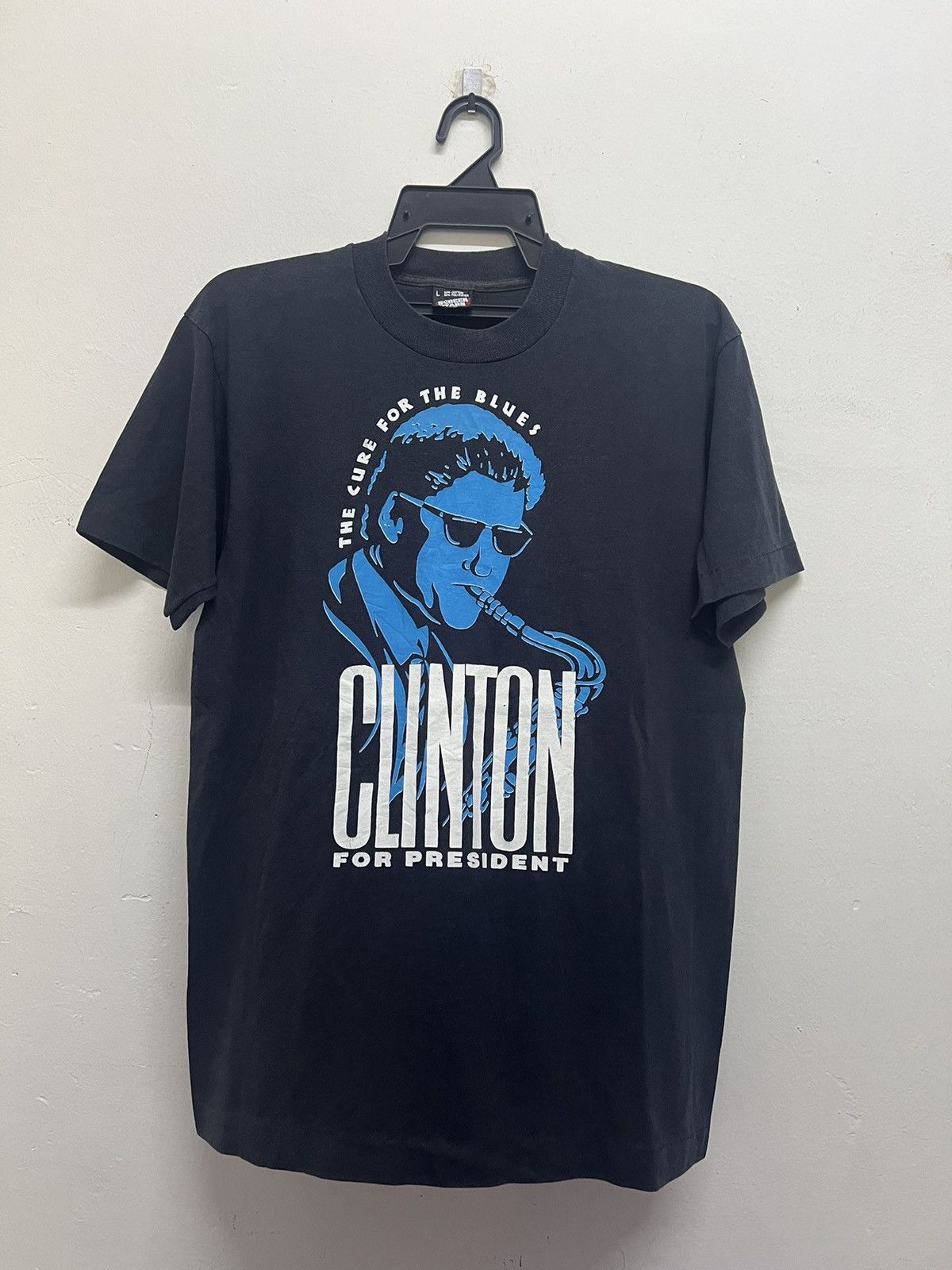 Band Tees × Vintage Vintage 90’s Bill Clinton Cure For President Tee Size US L / EU 52-54 / 3 - 1 Thumbnail