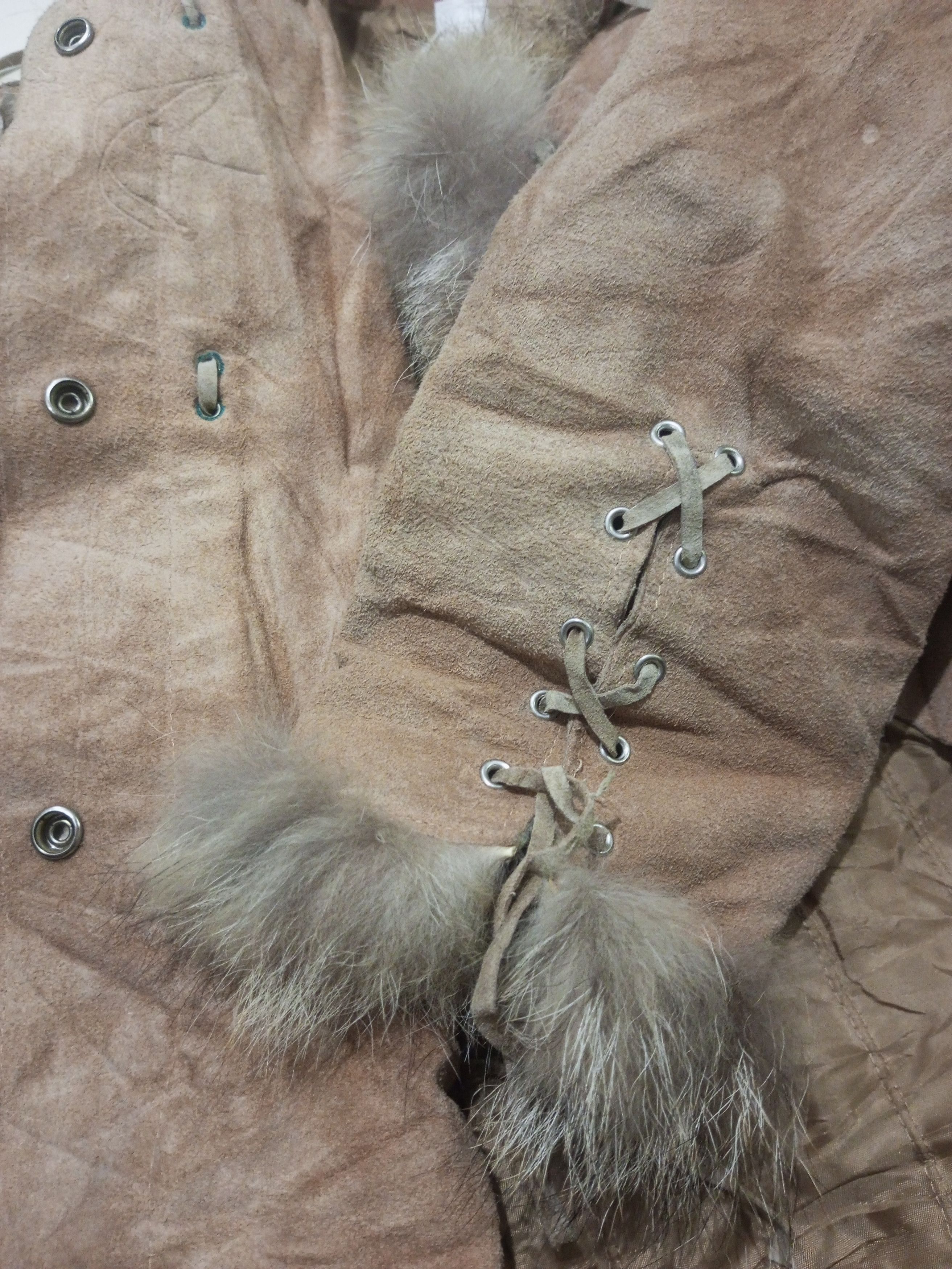 14th Addiction 90's Takashimaya Raccoons Fur Suede Leather fringed jacket Size M / US 6-8 / IT 42-44 - 3 Thumbnail