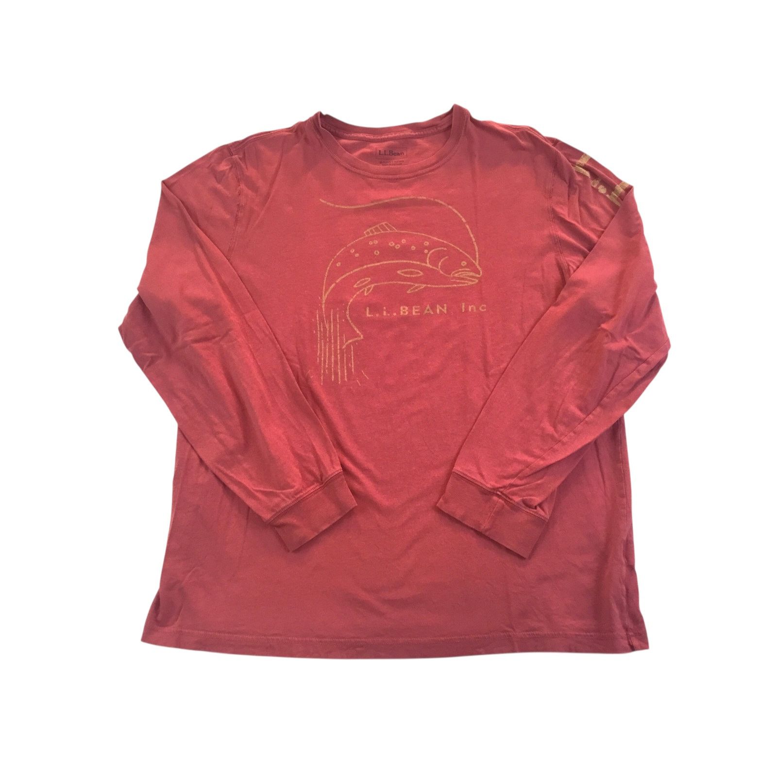 L.L. Bean L. L. Bean Long Sleeve T-Shirt Rust Fish Size Large Size US L / EU 52-54 / 3 - 3 Thumbnail