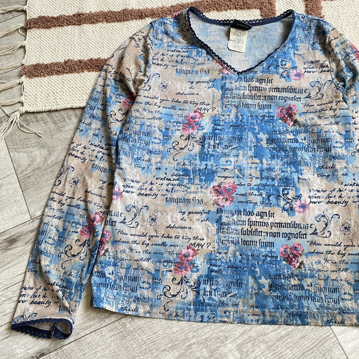 20471120 VINTAGE FILATI 90s LIKE JEAN PAUL GAULTIER MESH LONGSLEEVE Size L / US 10 / IT 46 - 2 Thumbnail