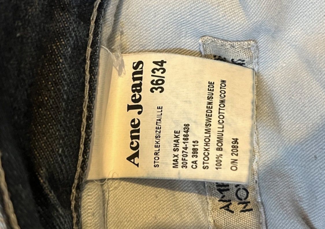 Acne Studios Acne Jeans Max Shake W36 L34 Dark Blue Straight Fit Denim Size US 36 / EU 52 - 4 Thumbnail