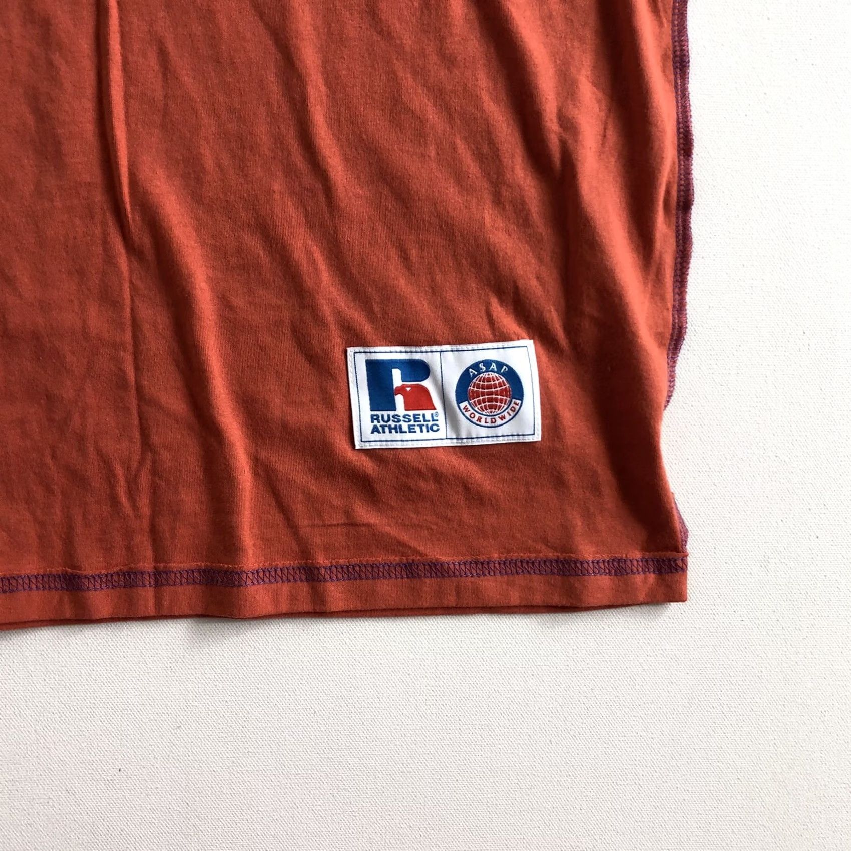 Russell Athletic VINTAGE Russell Athletic T-Shirt Crewneck Mens Small Orange 90s NWT Size US S / EU 44-46 / 1 - 5 Thumbnail