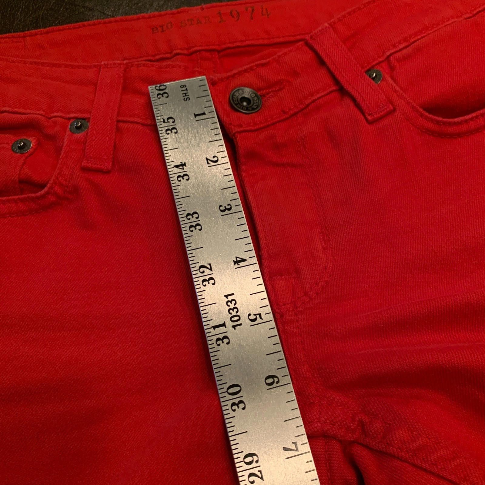 Big Star Big Star 1974 Womens Size 26 Red Denim Jeans (376) Size 26" / US 2 / IT 38 - 9 Thumbnail