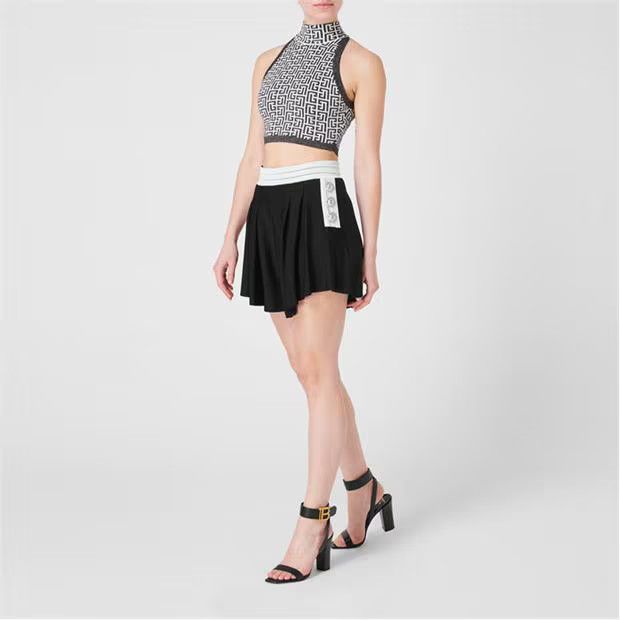 Balmain o1g2r1mq0924 Tank Top in White & Noir Size S / US 4 / IT 40 - 8 Thumbnail