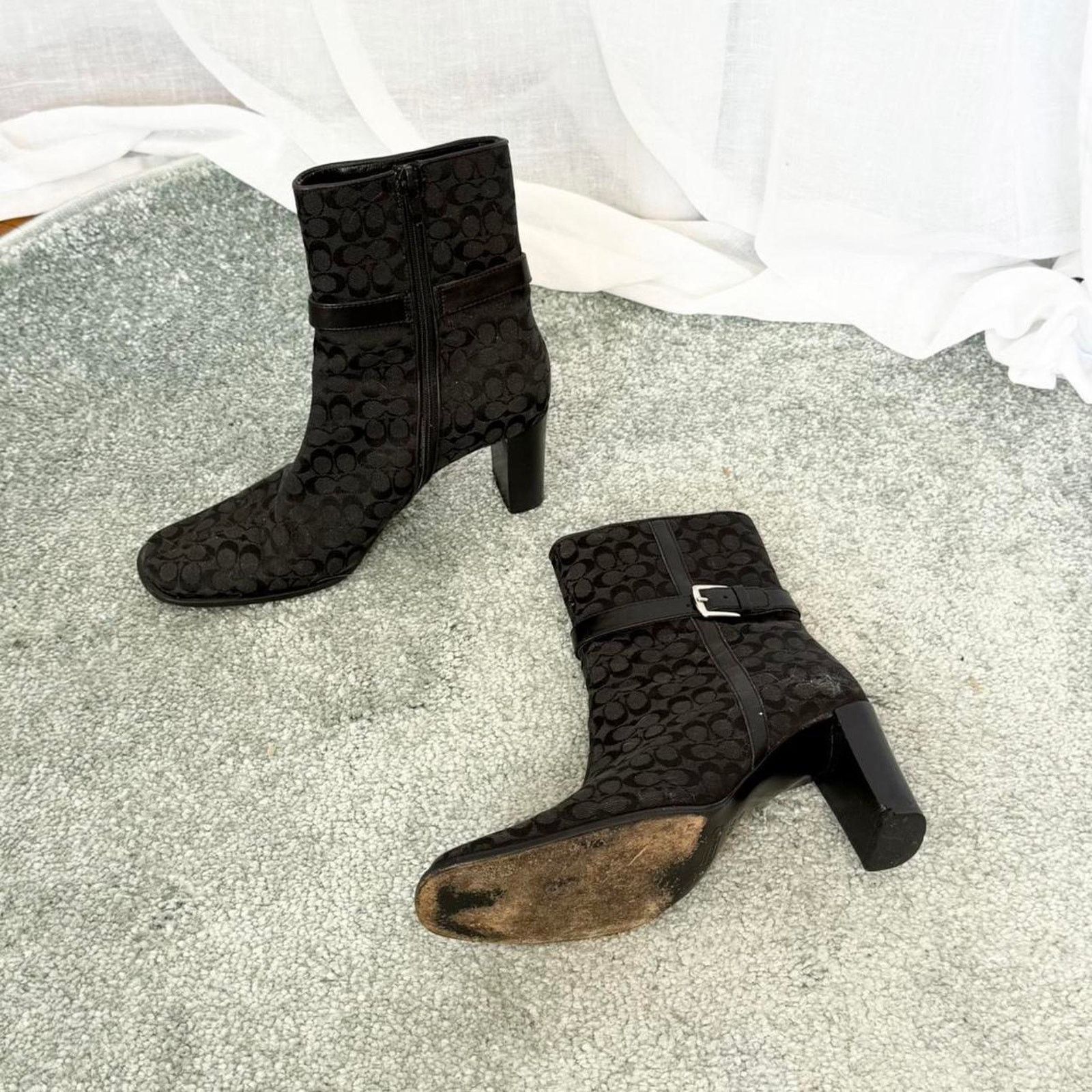 Coach Vintage Black Coach Boots Size US 5.5 / IT 35.5 - 2 Thumbnail