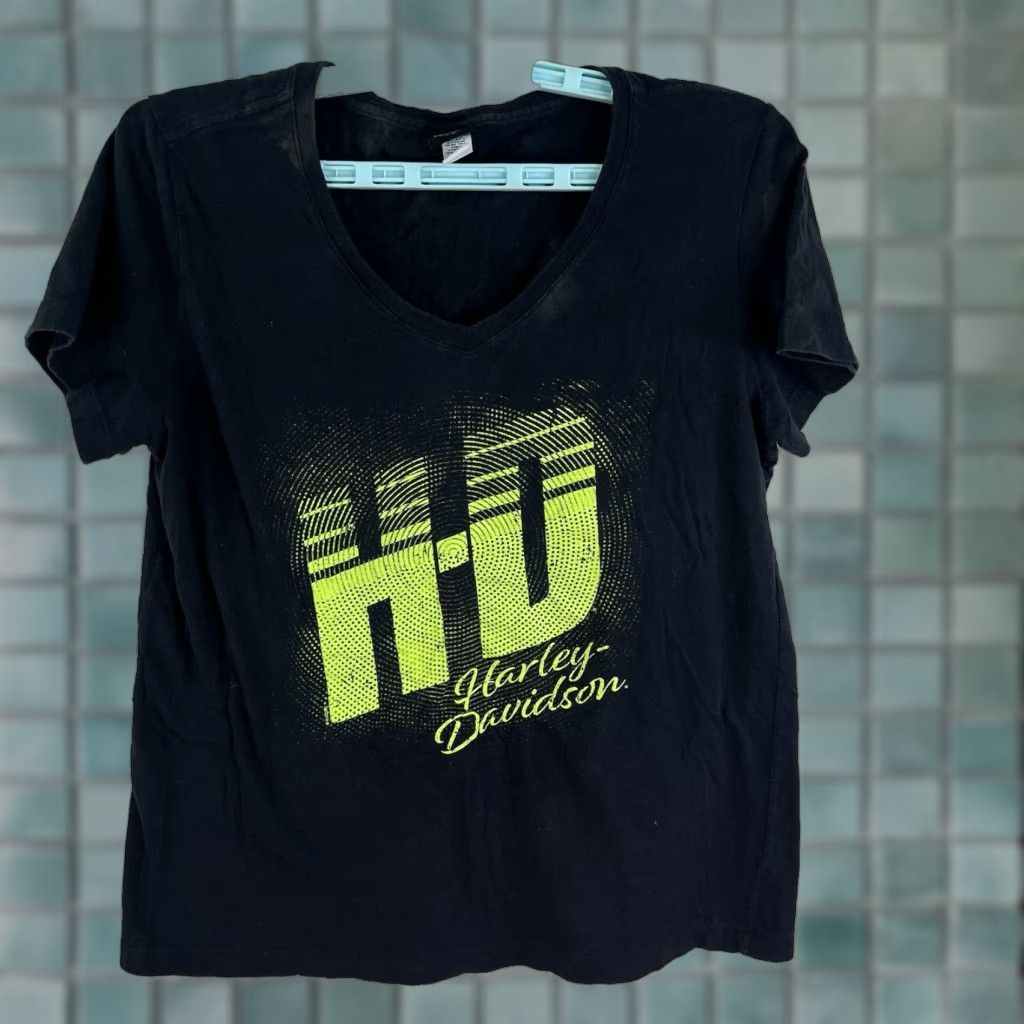 Harley Davidson VINTAGE Harley-Davidson Women's T-Shirt Casual Graphic Short Sleeve Black Size L Motorcycle Size L / US 10 / IT 46 - 1 Thumbnail