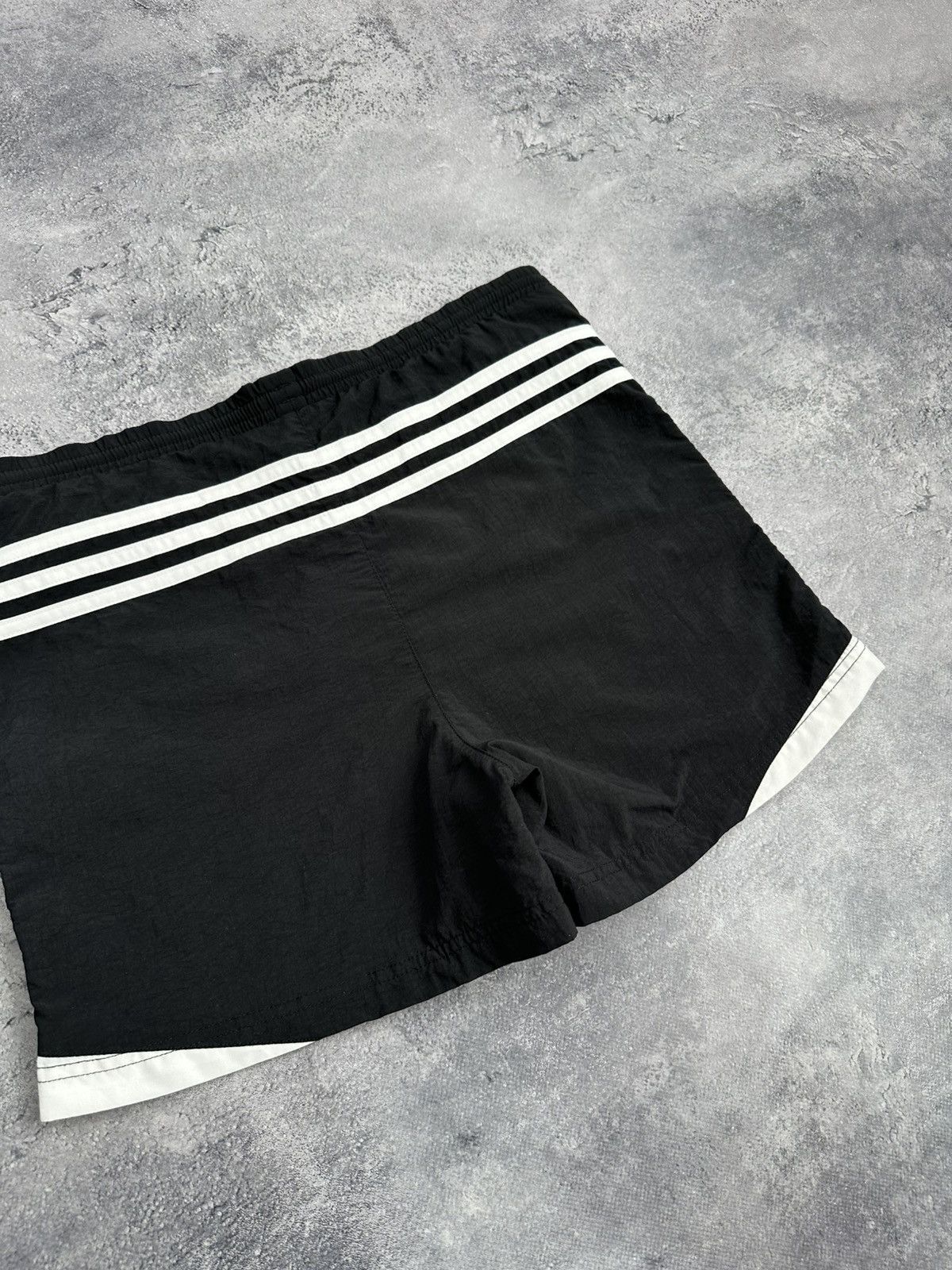 Adidas Vintage 90s Adidas Swim Shorts Black White Striped Swimwear Size US 30 / EU 46 - 15 Thumbnail