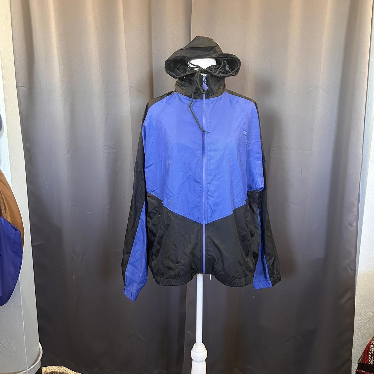 Adidas Vintage Blue and Black Adidas Windbreaker Jacket Size US L / EU 52-54 / 3 - 2 Thumbnail