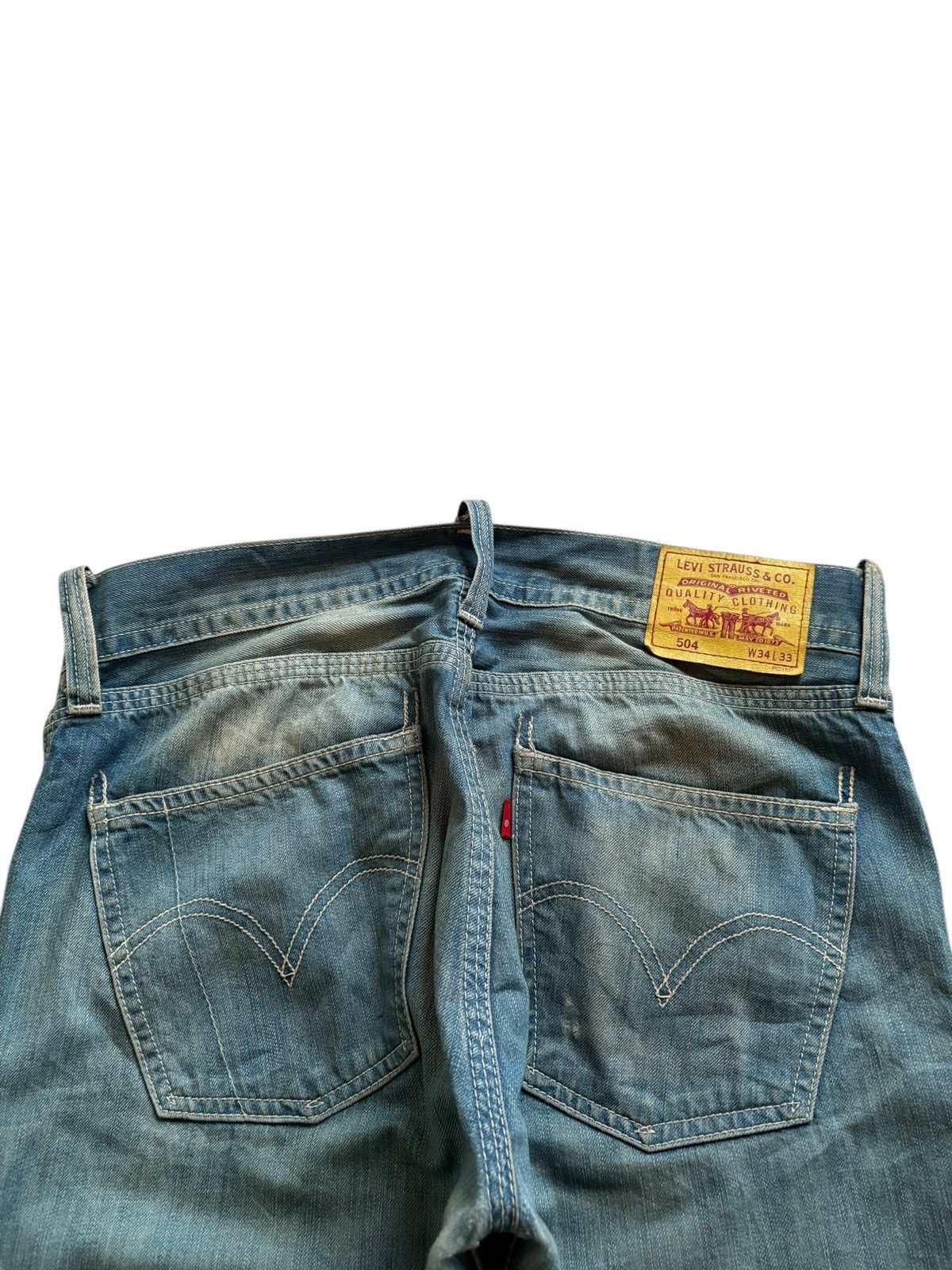 Levi's Vintage 90s Levis 504 Rusty Mud Wash Loose Jeans Size US 35 - 8 Thumbnail