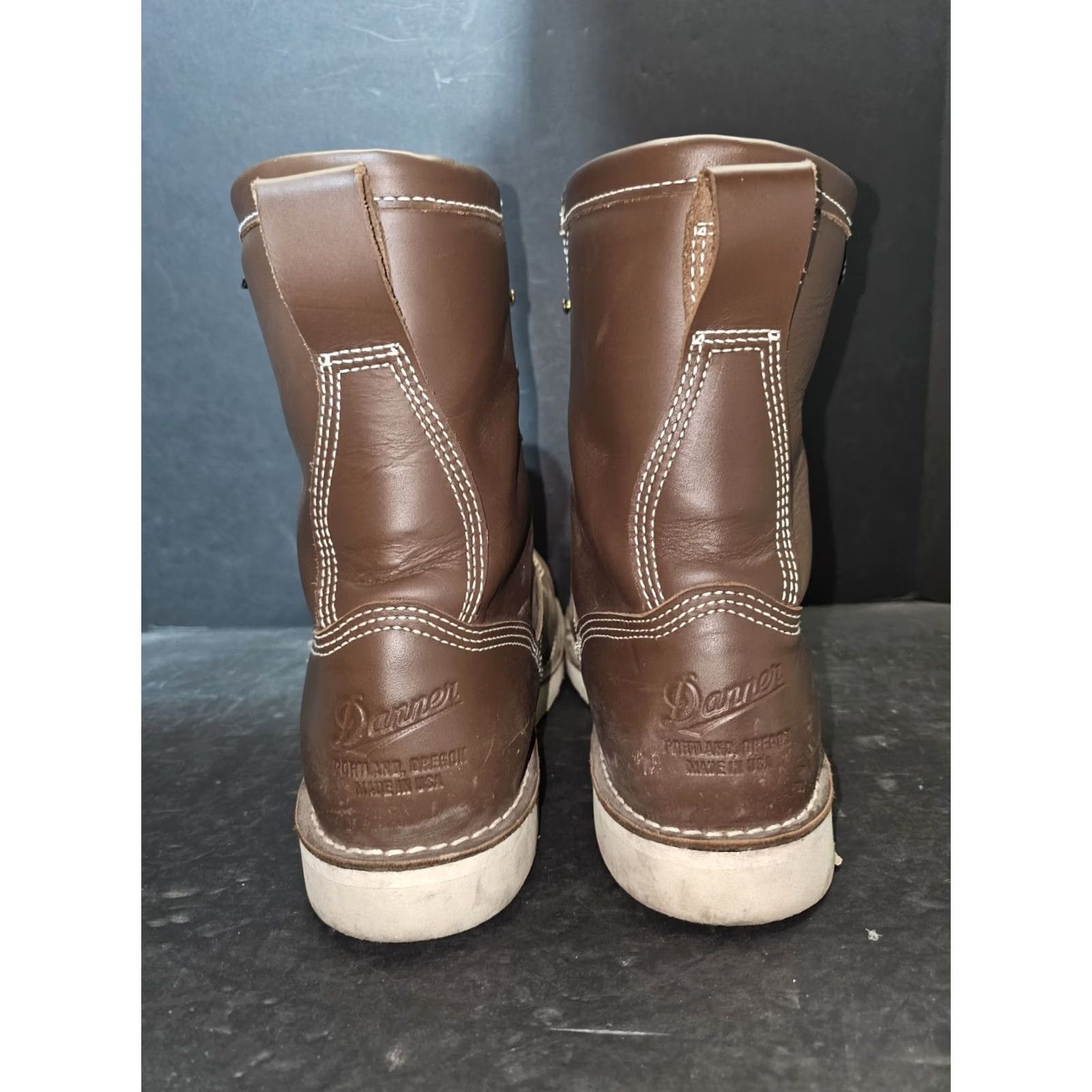 Danner Danner Signature 8" Power Foreman NMT Composite Toe Waterproof Work Boot Size 14 Mens Boots Brown Leather Waterproof Work Boot Size US 14 / EU 47 - 4 Thumbnail