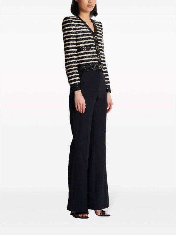 Balmain o1s1wg110725 Sweater in Black Size S / US 4 / IT 40 - 6 Thumbnail