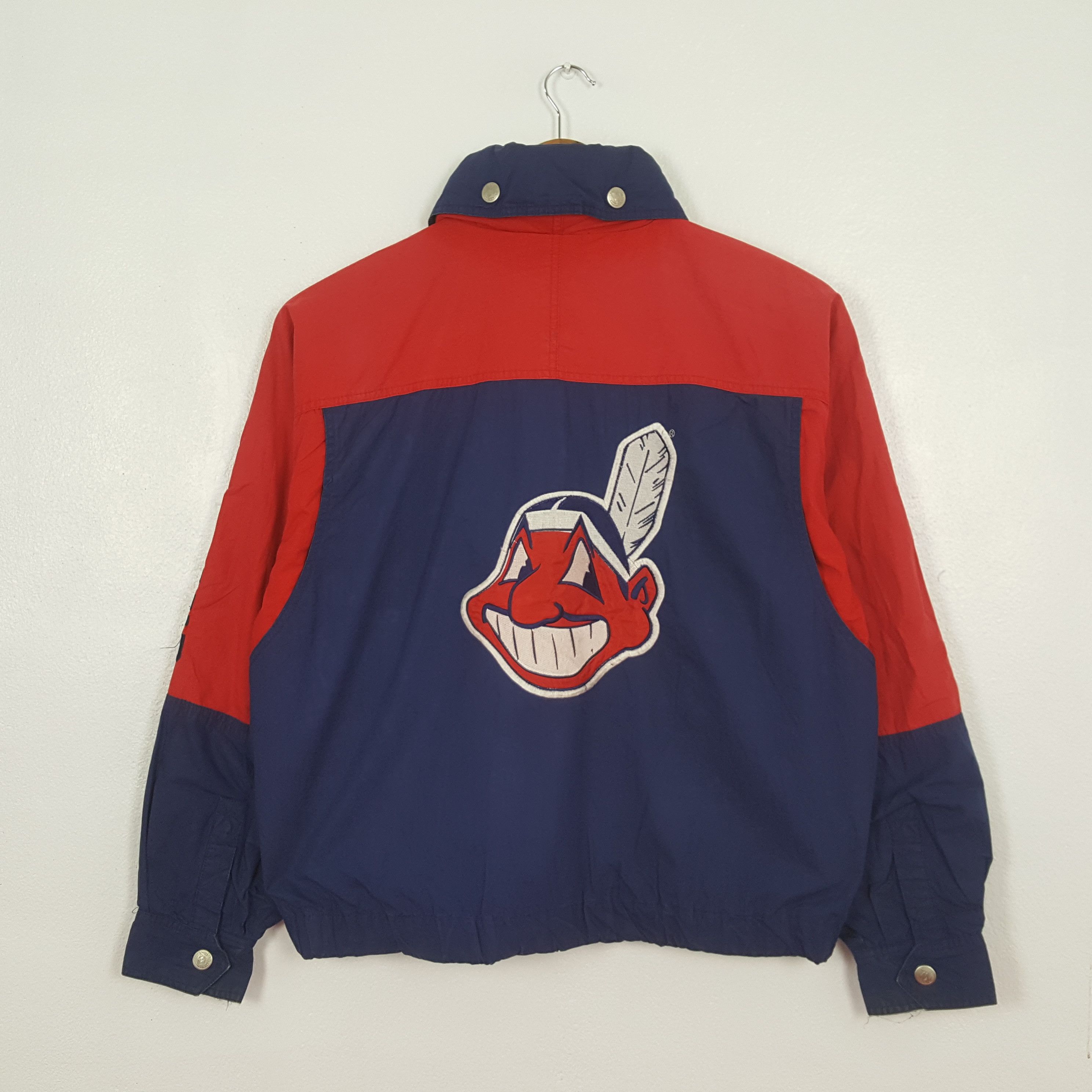 MLB Vintage Cleveland Indians MLB Baseball Team Jacket C323N15 Size US XL / EU 56 / 4 - 1 Thumbnail