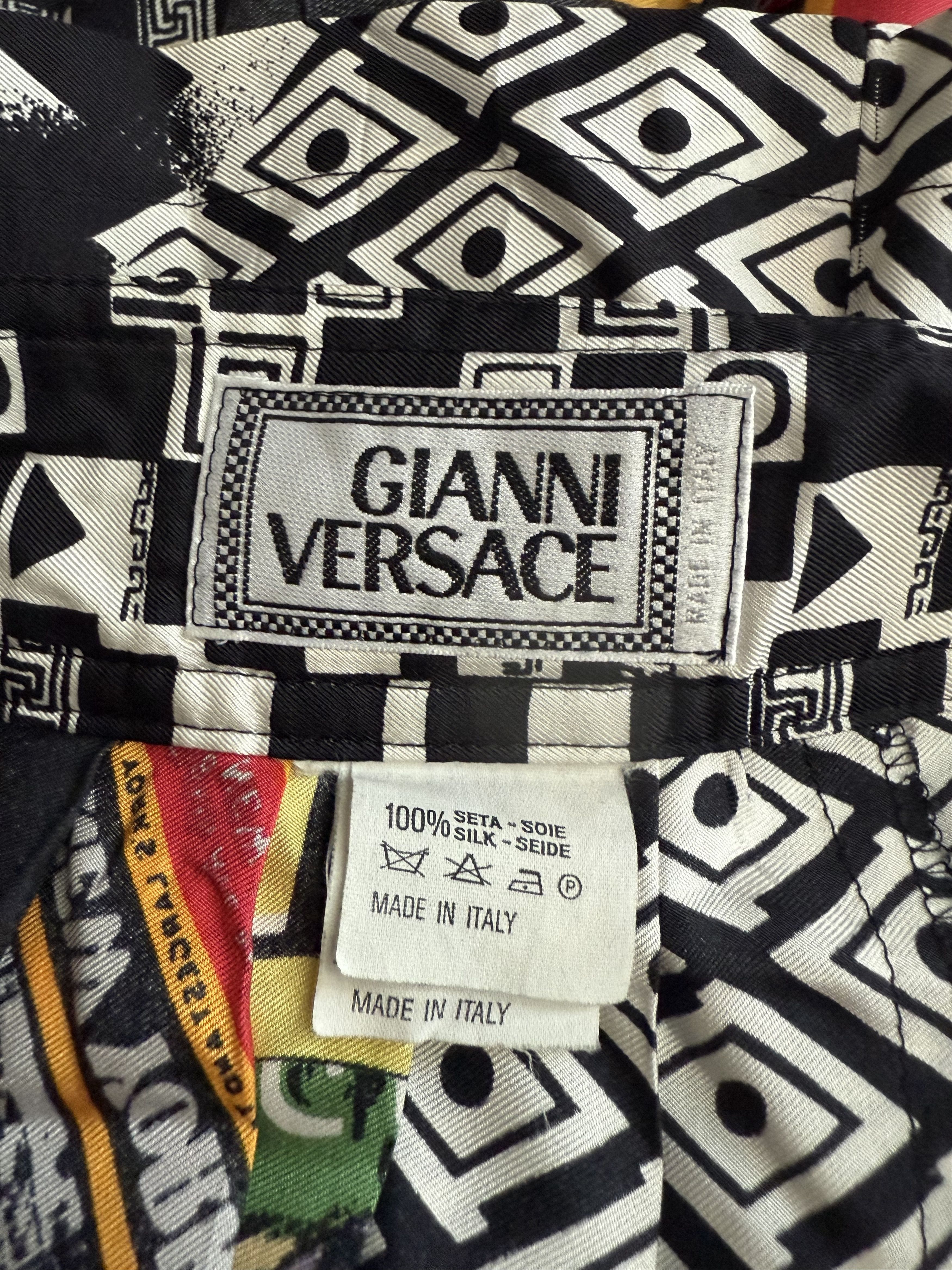 Versace Gianni Versace 90s Vintage Hotels Geometric Prints silk Size 27" / US 4 / IT 40 - 8 Thumbnail