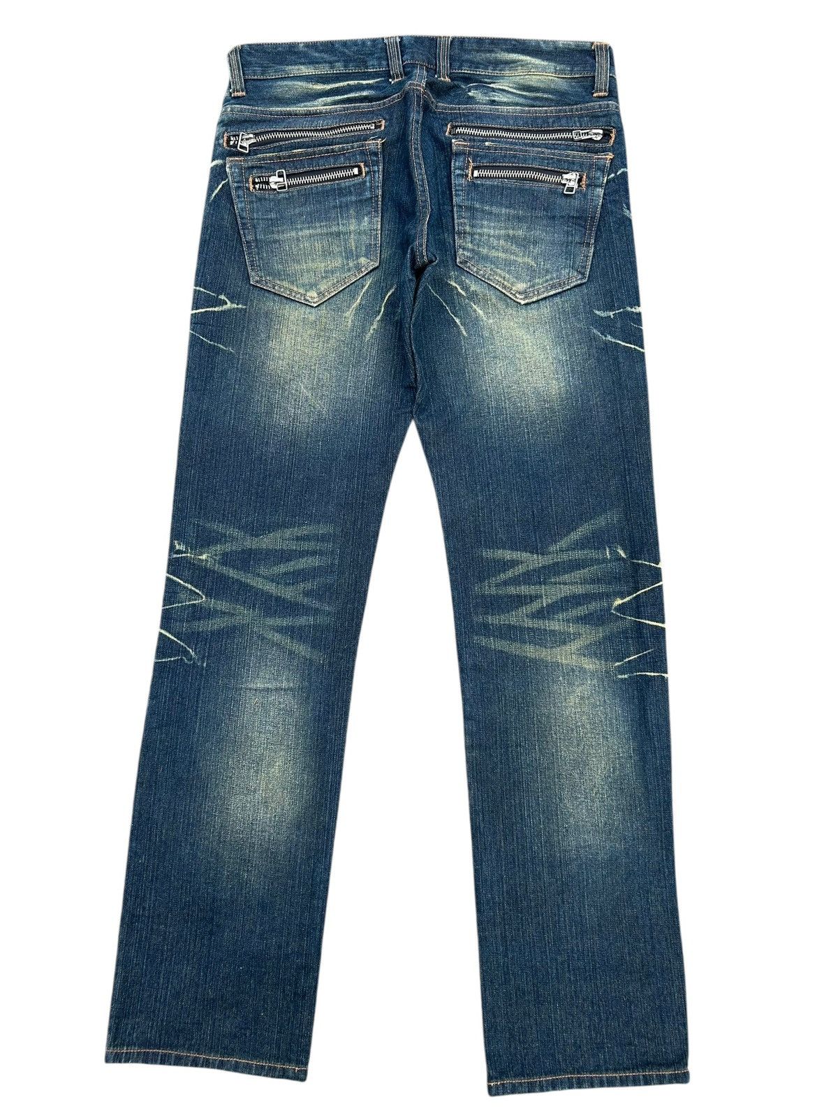Kapital Soul Of Freedom Japanese Punk Rusty Faded Denim Jeans Size US 36 / EU 52 - 6 Thumbnail