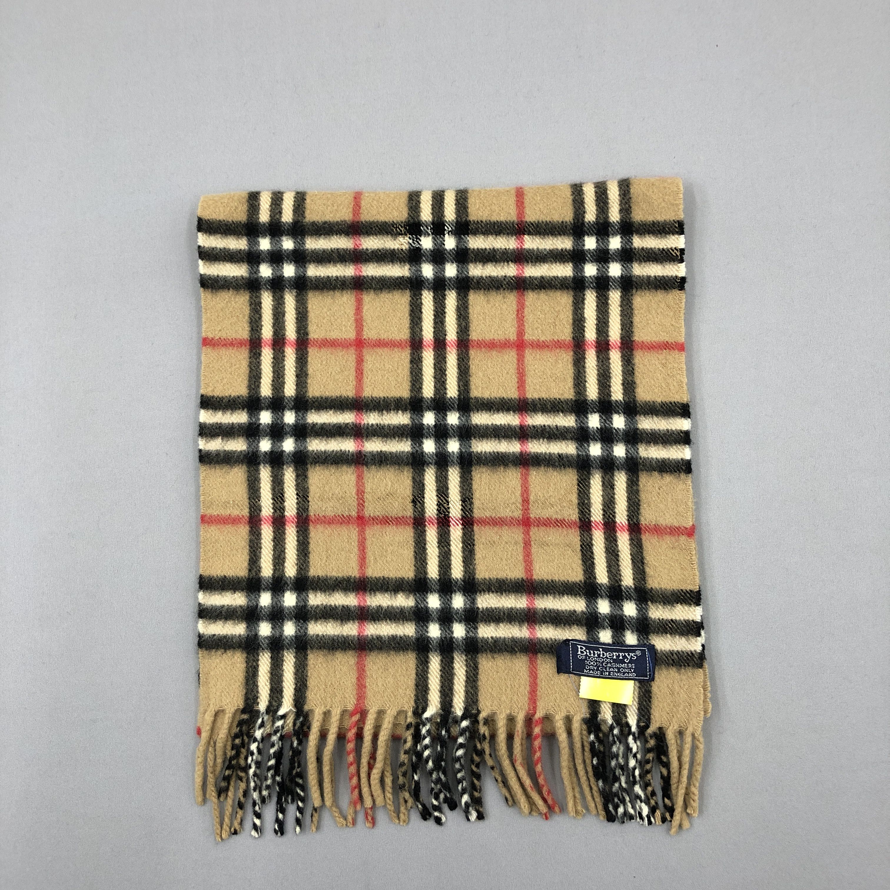 Burberry × Vintage Vintage Burberry Scarf Muffler Wool Cashmere Scarves Size ONE SIZE - 3 Thumbnail