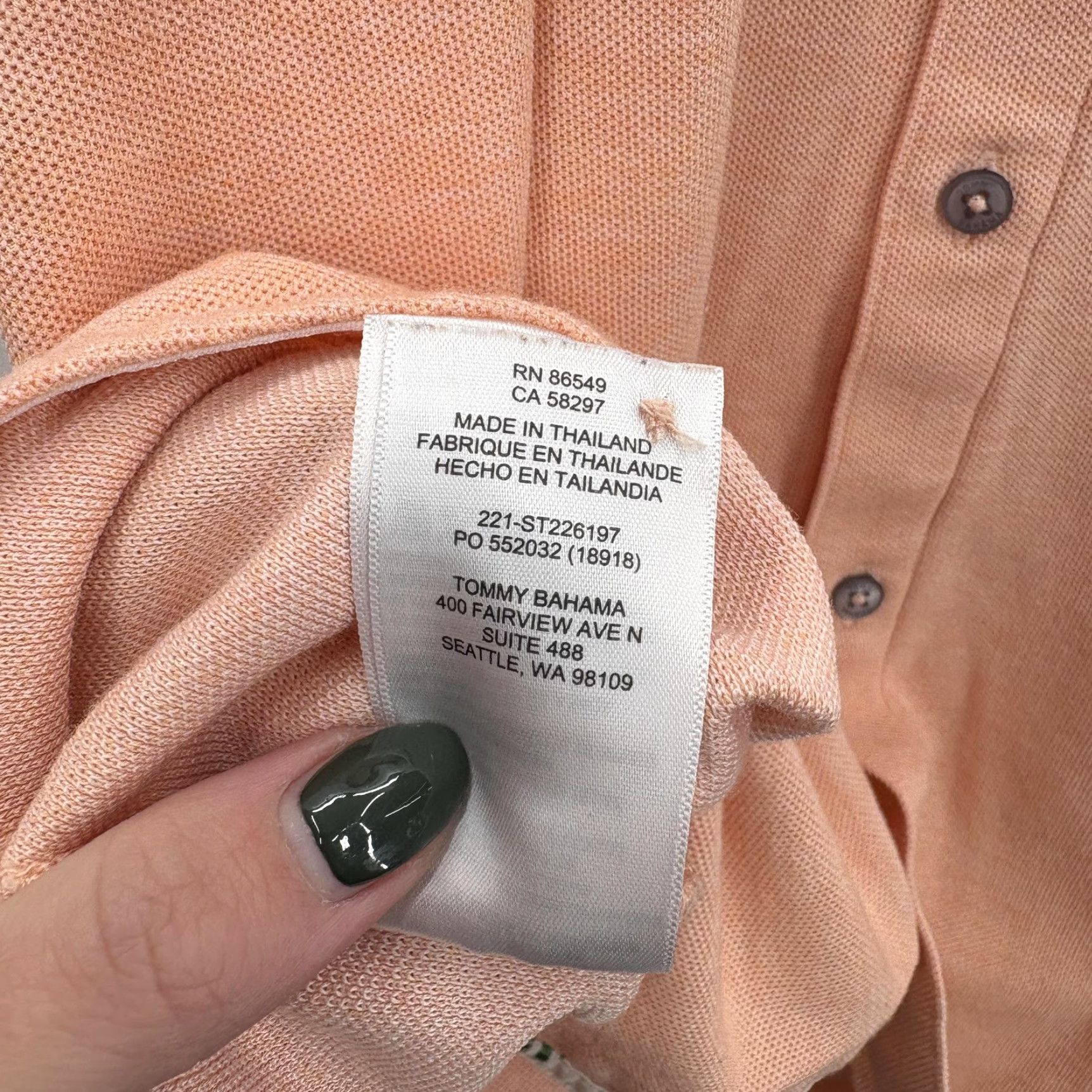 Tommy Bahama VINTAGE Tommy Bahama Shirt Mens Large Peach IslandZone Supima Cotton Knit Button Camp Size US L / EU 52-54 / 3 - 7 Thumbnail
