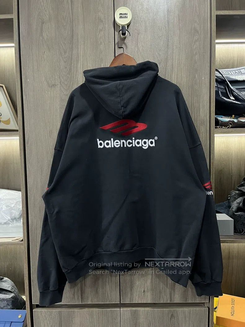Balenciaga Balenciaga 3b embroidered hoodie Size US XL / EU 56 / 4 - 5 Thumbnail