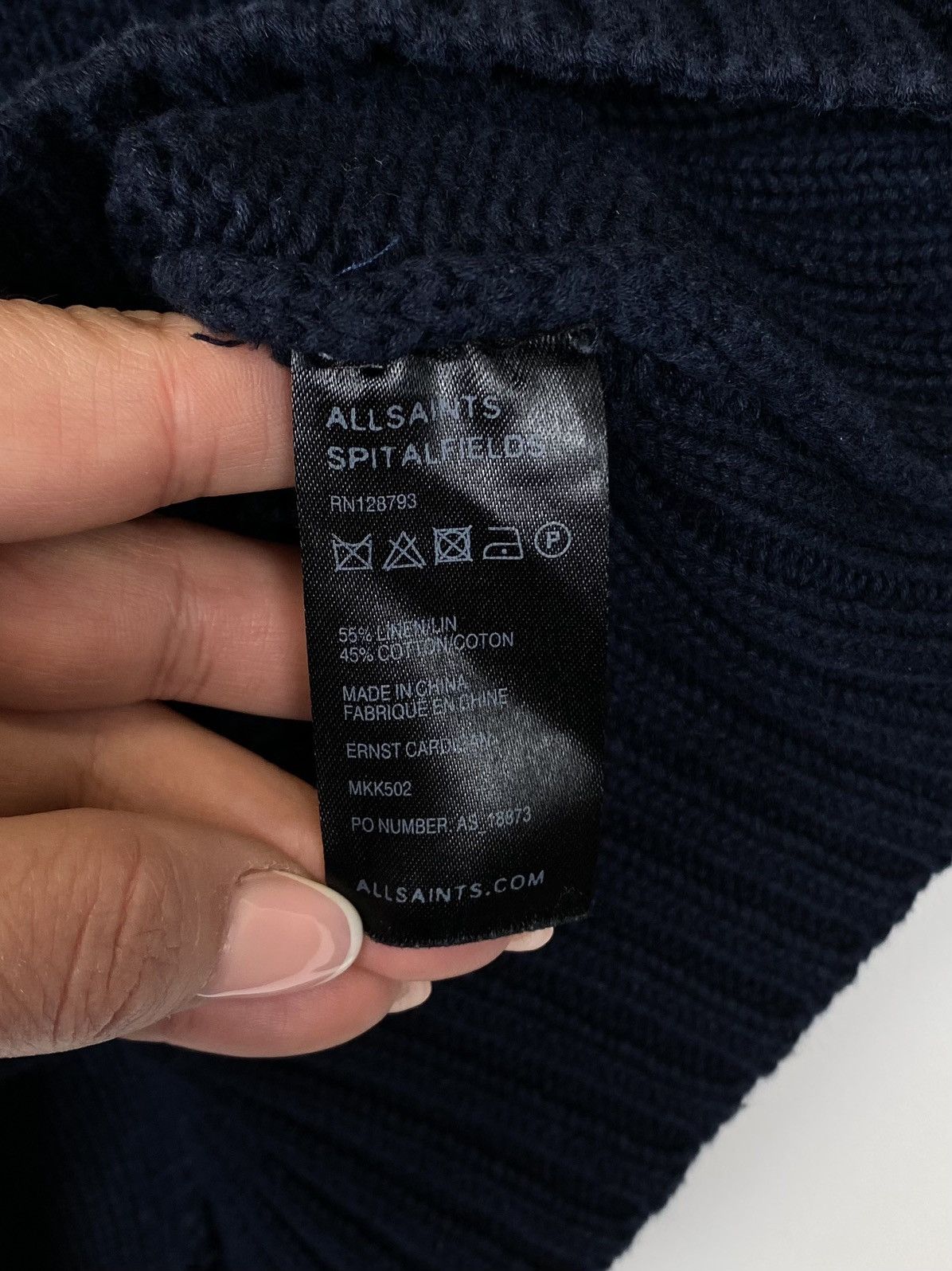 Allsaints Allsaints Spitalfields Duffle Knit Cardigan Linen/Cotton Men Size US S / EU 44-46 / 1 - 5 Thumbnail