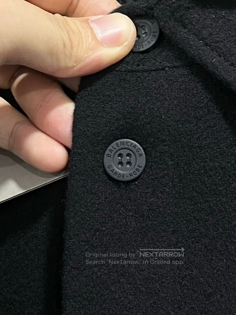 Balenciaga Balenciaga Wool Snap-Up Oversized Coat Size US S / EU 44-46 / 1 - 3 Thumbnail