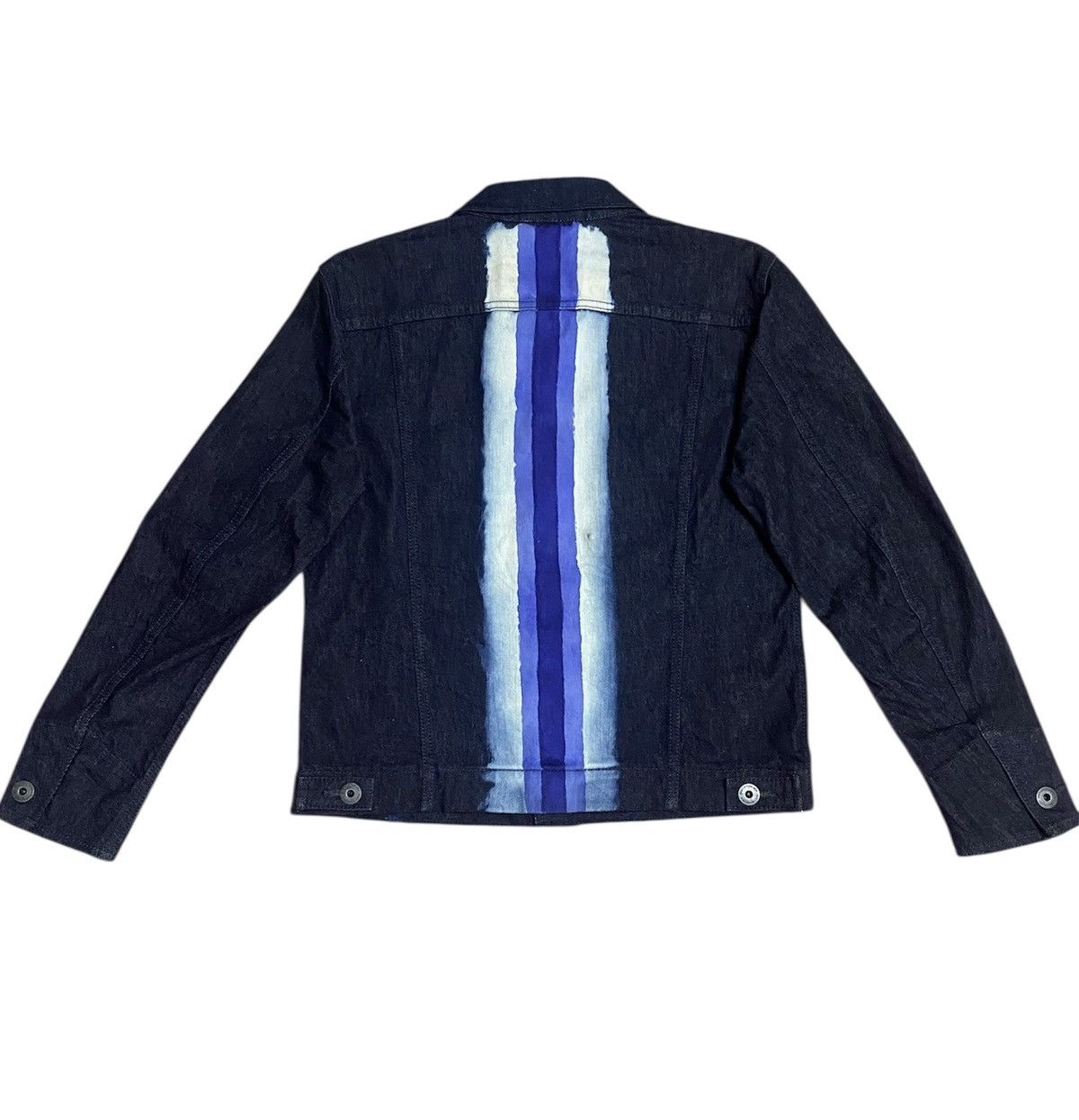 Issey Miyake Rare! Issey Miyake Men SS04 Hand Painted Print Denim Jacket Size US M / EU 48-50 / 2 - 4 Thumbnail