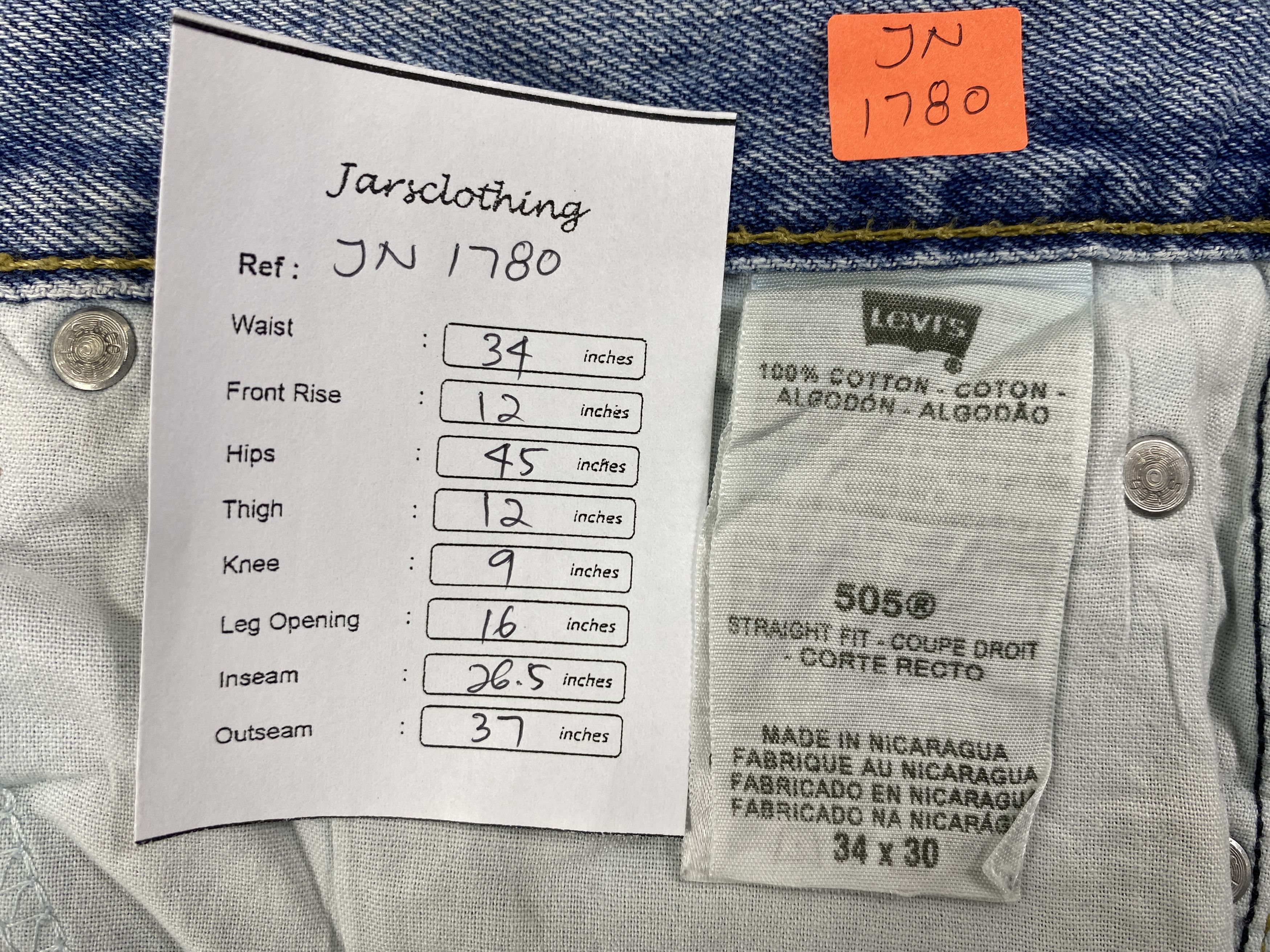 Levi's Mid Blue Vintage Levi's 505 34x26.5 Denim -JN1780 Size US 34 / EU 50 - 8 Thumbnail