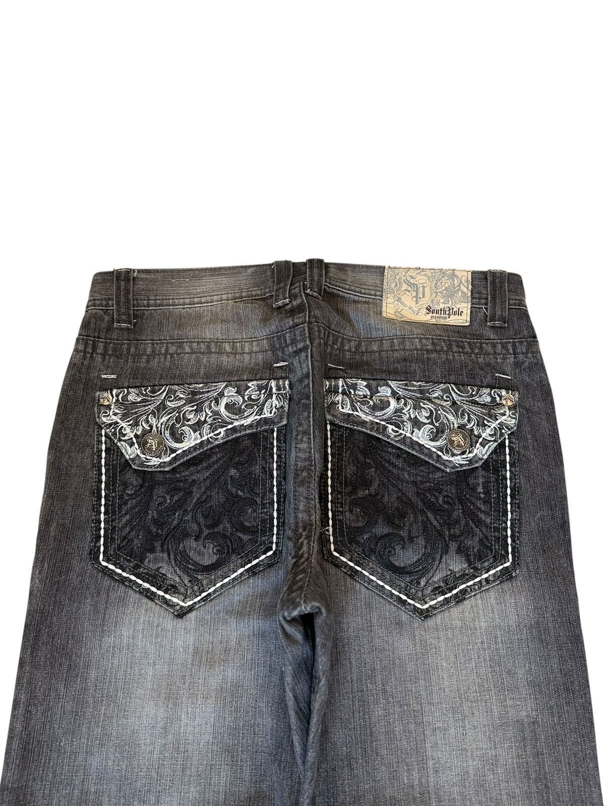 Southpole Southpole Premium Black Grey Baggy Denim Jeans Print Logo Size US 36 / EU 52 - 3 Thumbnail
