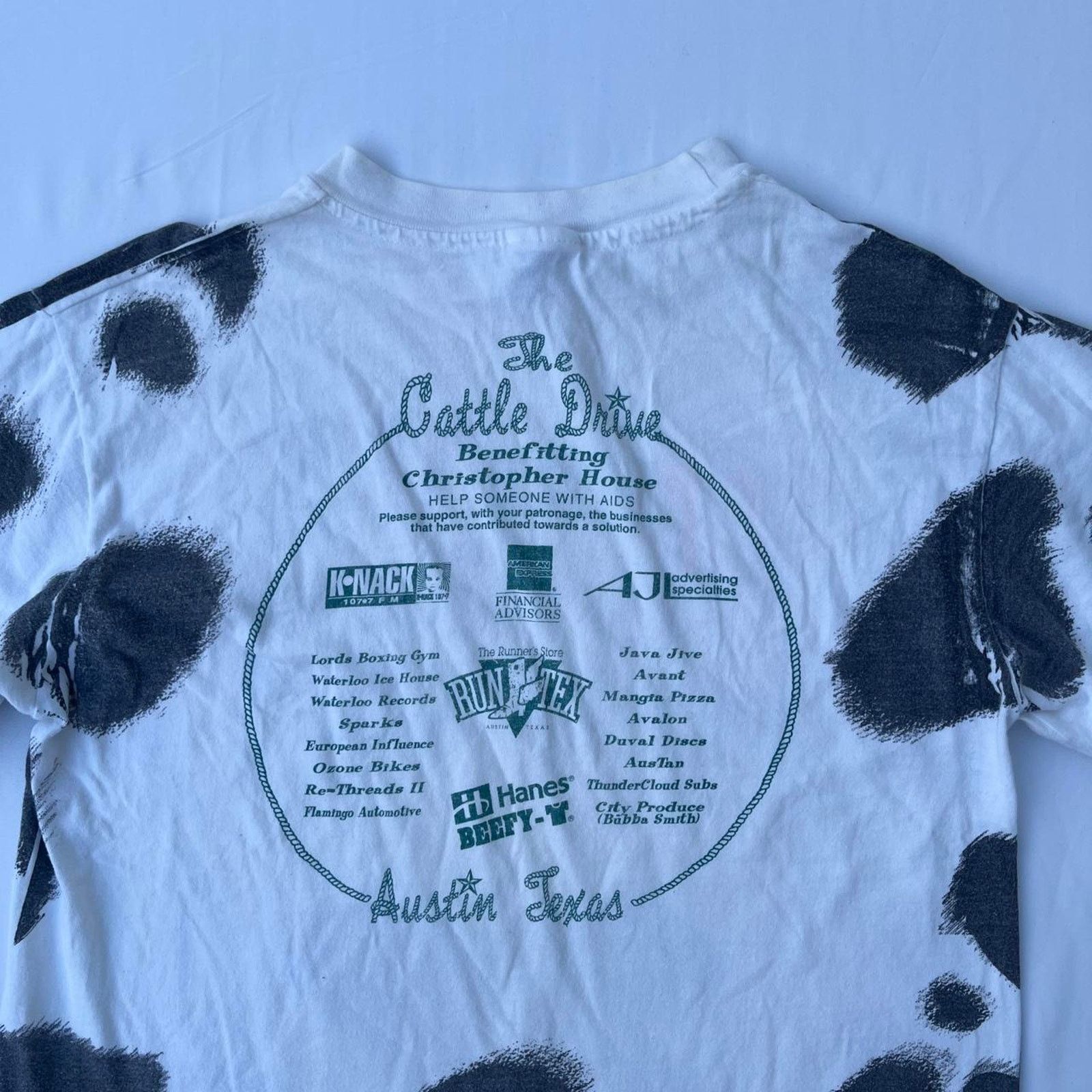 Hanes AOP Cow Print 90’s Amy’s Ice Cream Single Stitch Graphic T Size US L / EU 52-54 / 3 - 6 Thumbnail