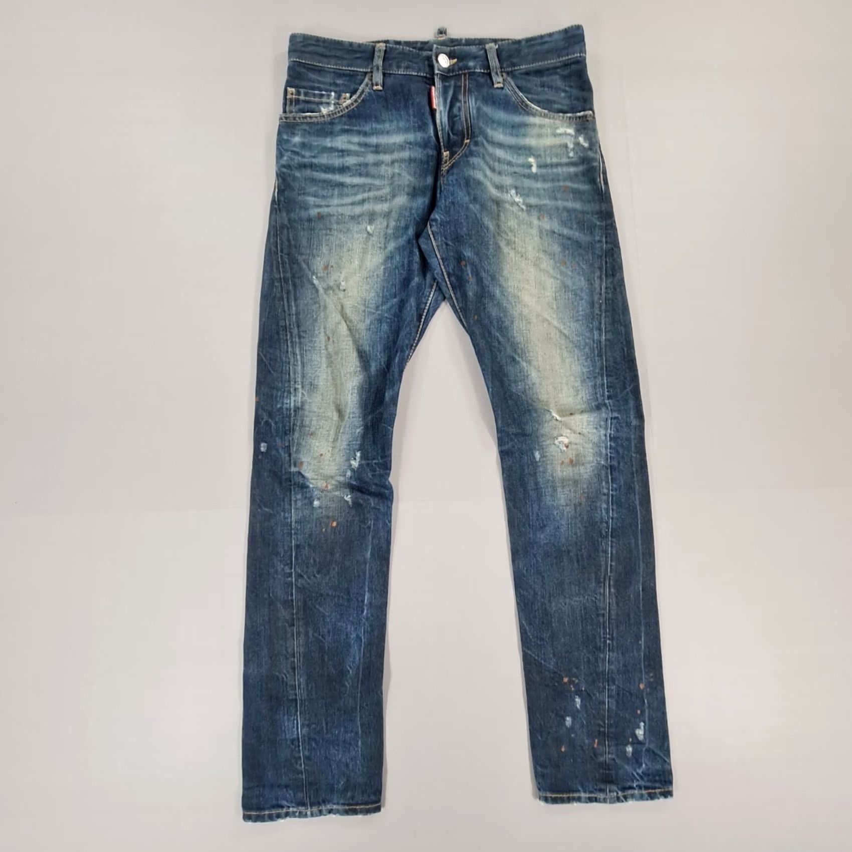 Dsquared2 Dsquared2 Jeans Blue 44 Kenny Twist Distressed Denim 5-Pocket Button Fly Jeans Mens Size US 44 / EU 60 - 2 Thumbnail