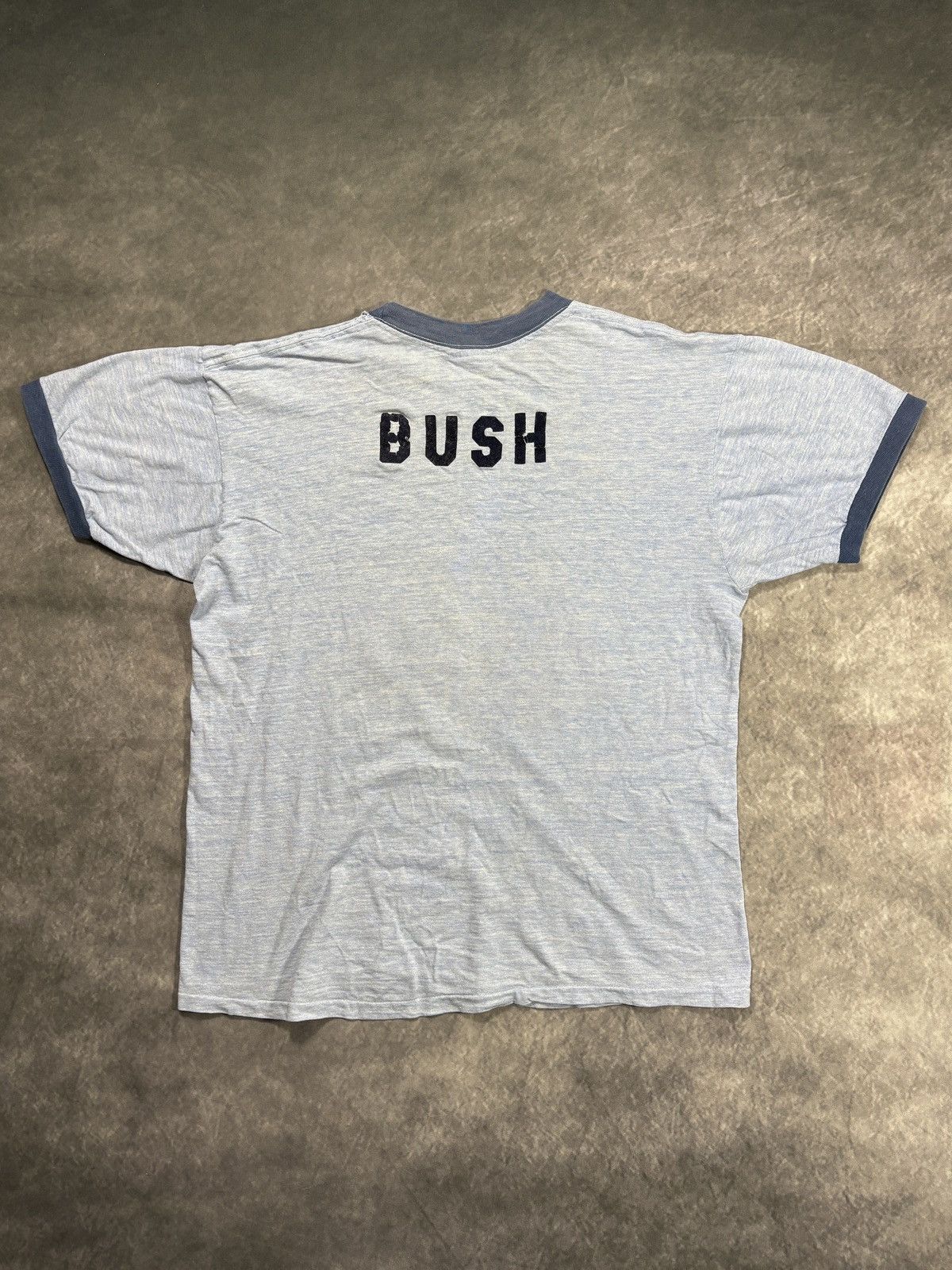 Vintage Thrashed Vintage Ringer Tee Fighting Bush Felt 1970s USA Size US M / EU 48-50 / 2 - 2 Thumbnail
