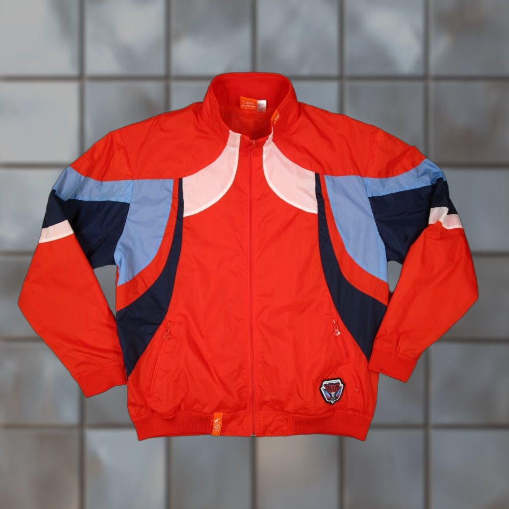 Etro LRG Men's 2XL Full Zip Track Jacket Orange Geometric Windbreaker Streetwear Retro Size US XXL / EU 58 / 5 - 1 Thumbnail