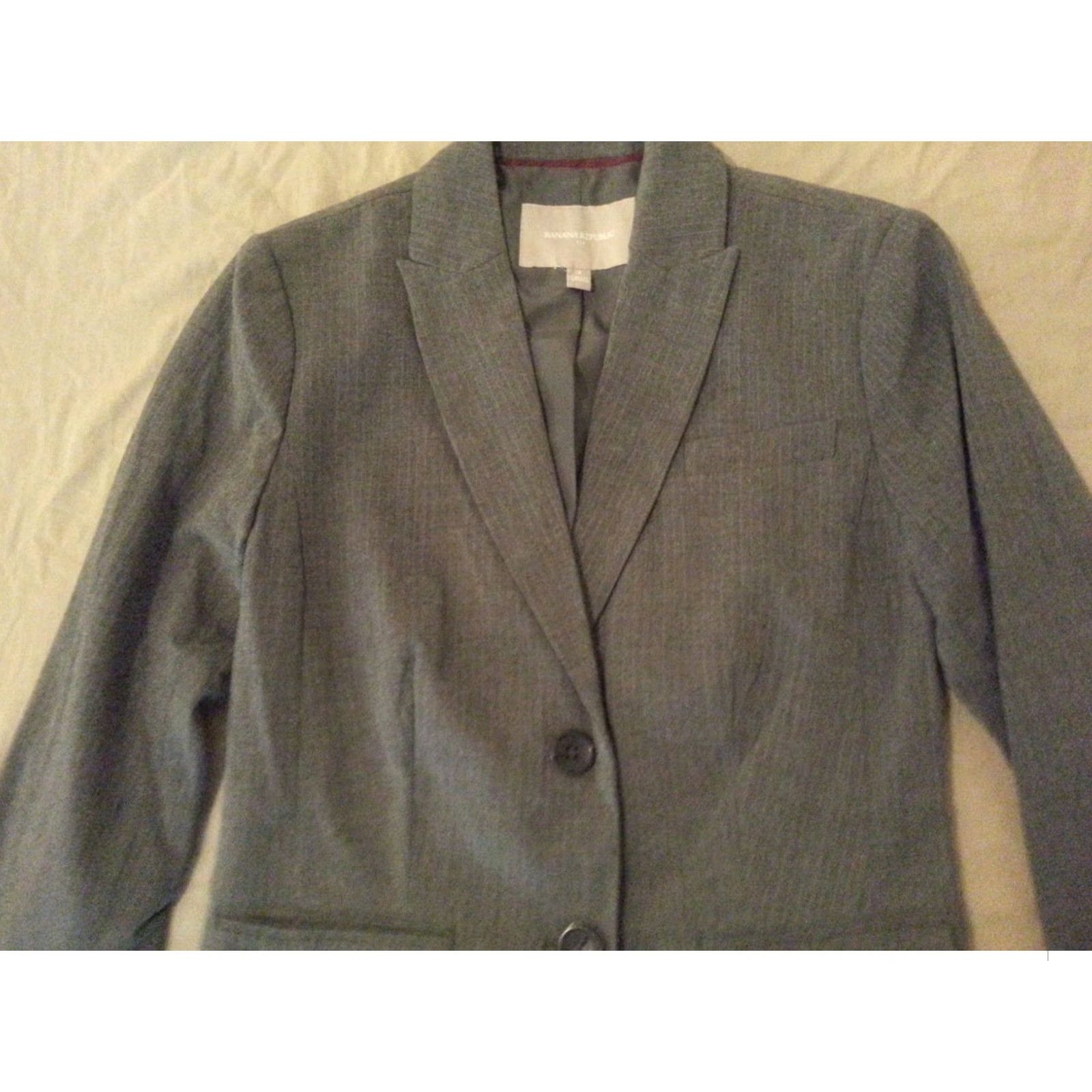 Banana Republic Womens Banana Republic Blazer Jacket Gray 2 XS? Size XS / US 0-2 / IT 36-38 - 3 Thumbnail