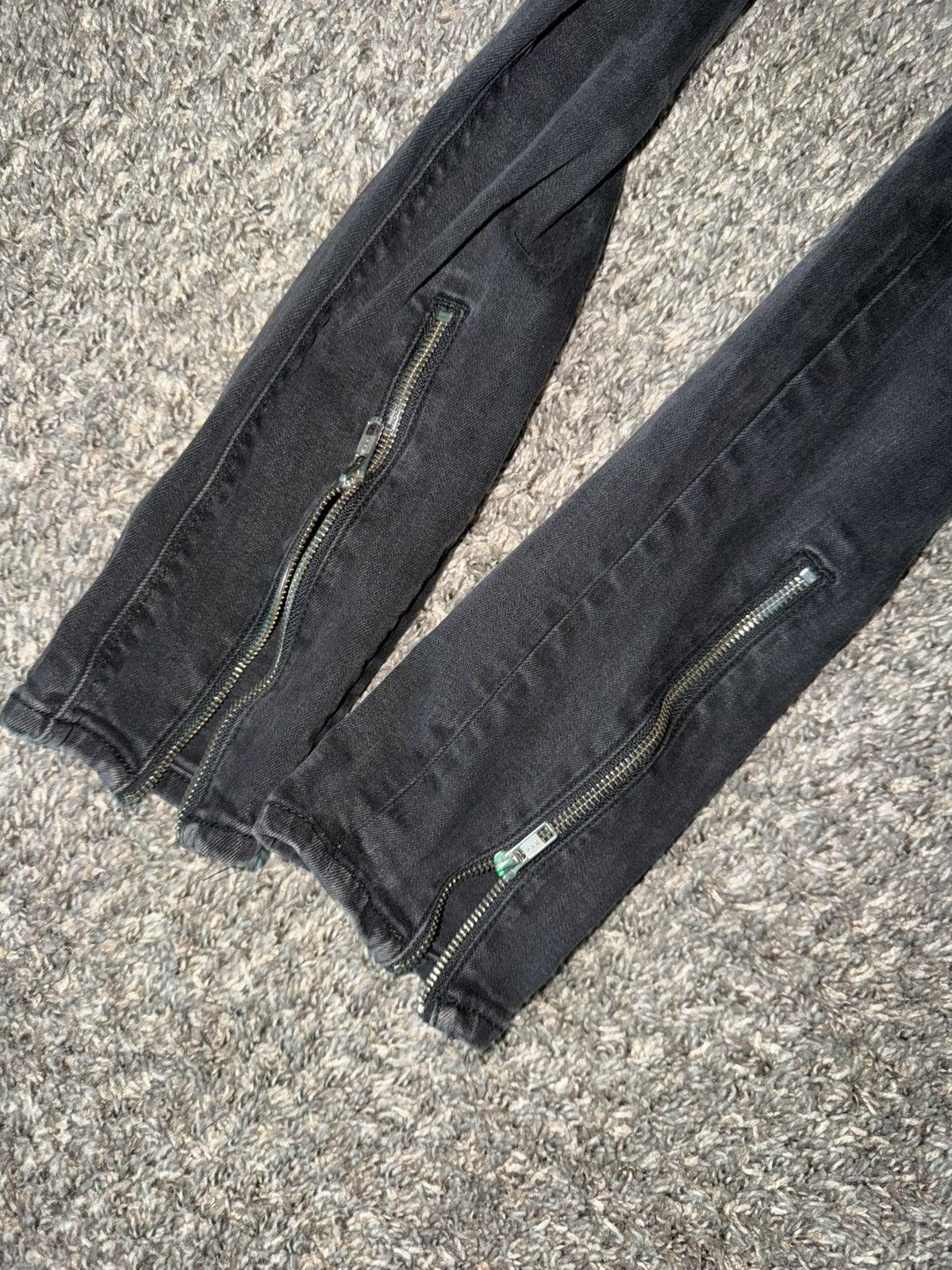 Other Black skinny zipper jeans Size US 32 / EU 48 - 6 Thumbnail