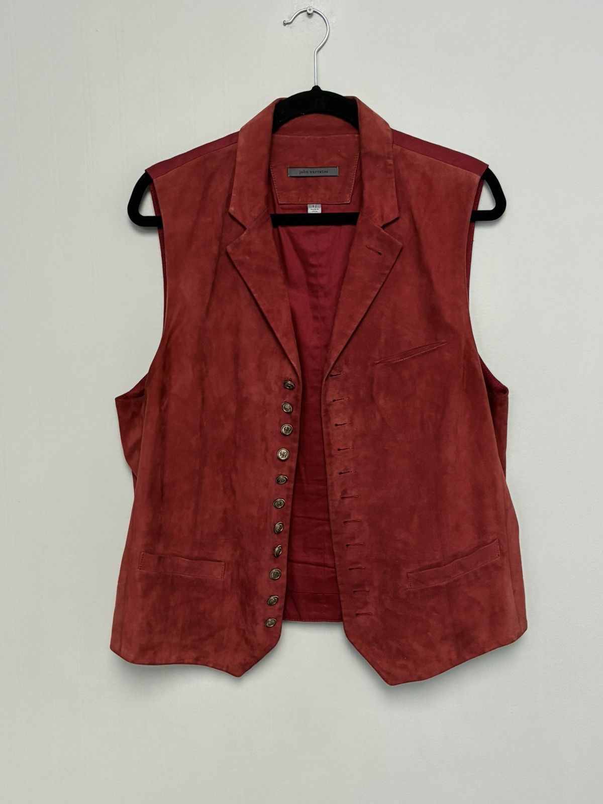John Varvatos Goat Suede Multibutton Vest. Size EU 52 USA 42 Size US L / EU 52-54 / 3 - 7 Thumbnail