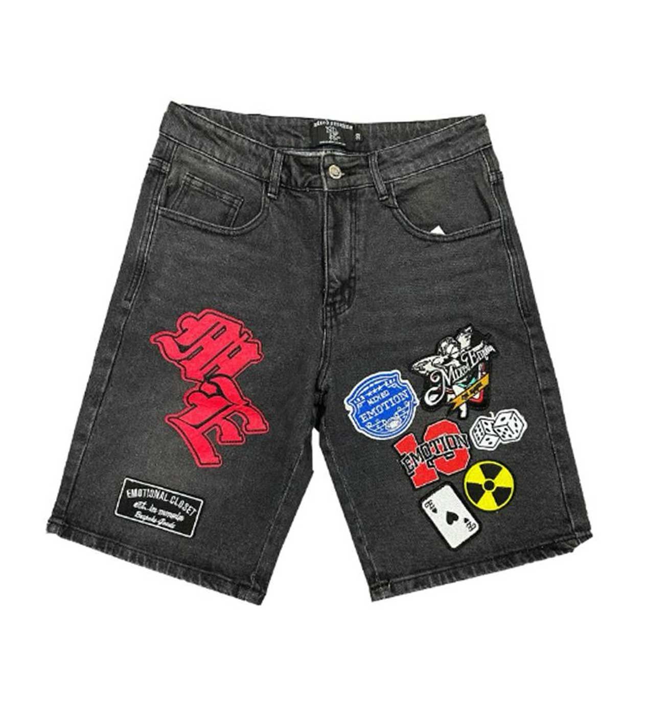 Other Mixed Emotions Danger Patch Shorts Black Size US 36 / EU 52 - 1 Thumbnail