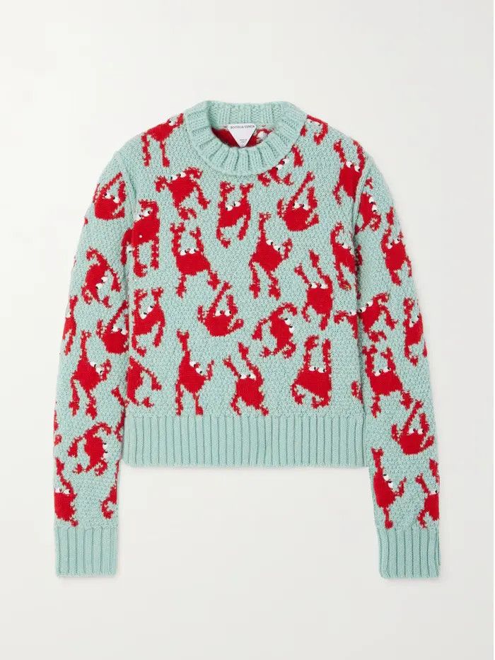 Bottega Veneta o1s1rm0326 Jacquard Crabs Wool Jumper Sweater in Multicolor Size US S / EU 44-46 / 1 - 1 Preview