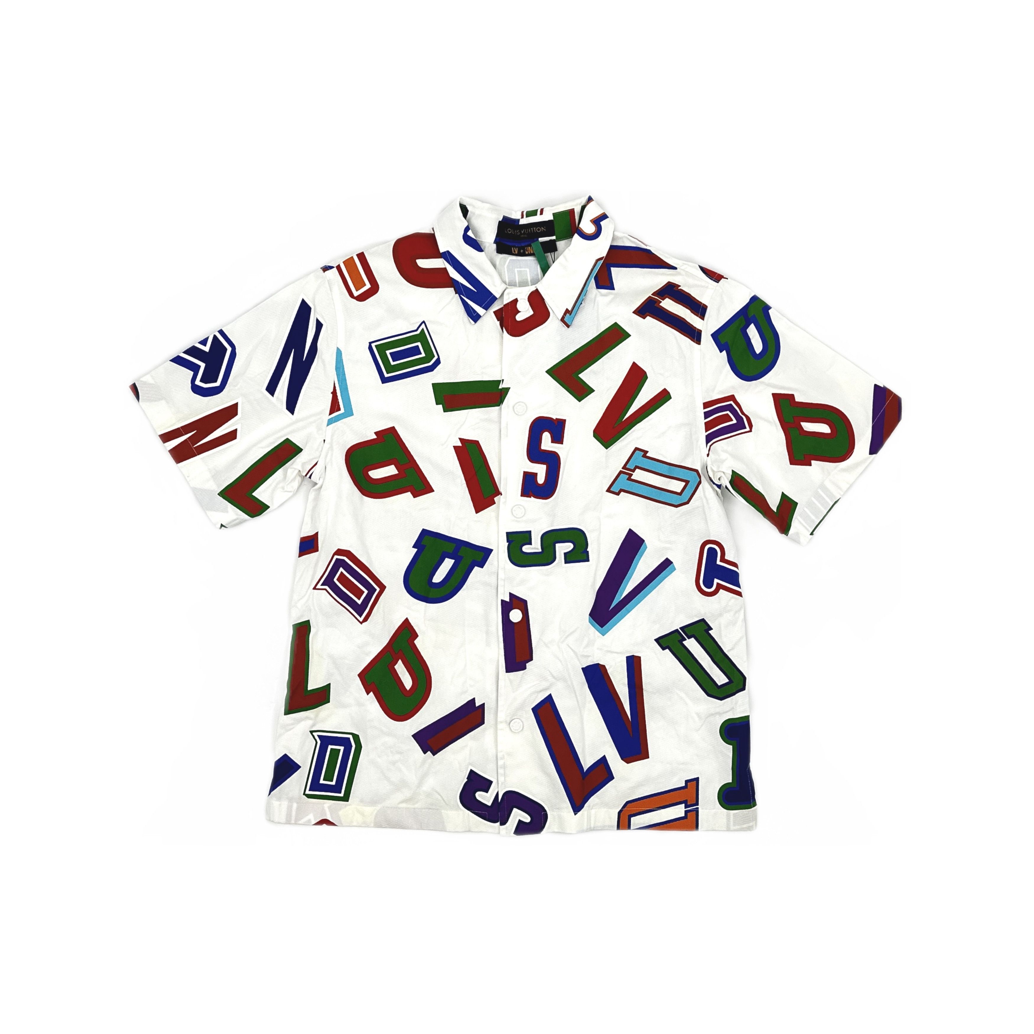 Louis Vuitton Louis Vuitton x NBA Letter Print Short Sleeve Shirt M Size US M / EU 48-50 / 2 - 1 Thumbnail