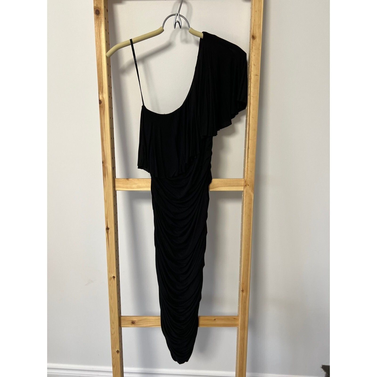 Bailey 44 Bailey/44 Barbados One Shoulder Ruffle Dress Black ( S ) Size S / US 4 / IT 40 - 4 Thumbnail