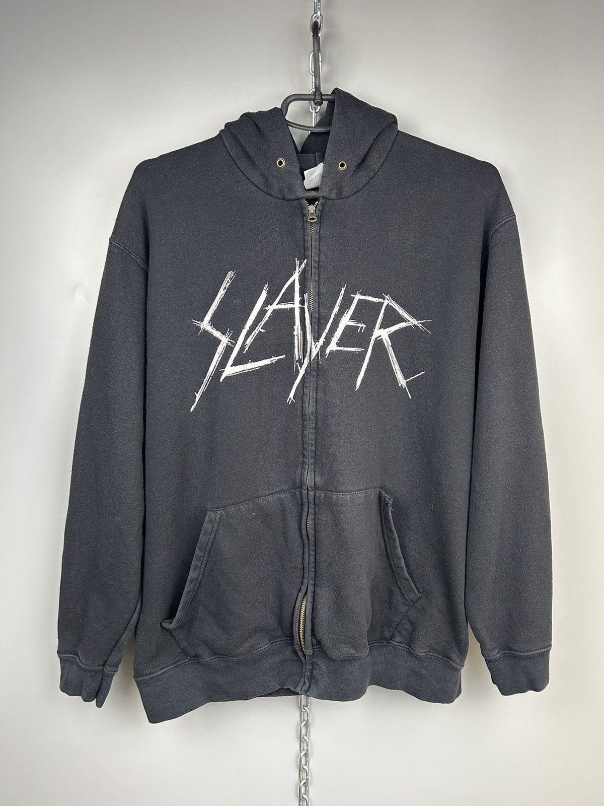 Band Tees Rock T Shirt Slayer Slayer Zip Up Hoodie Logo Grailed