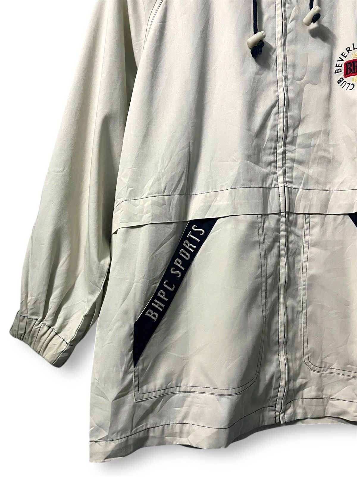Beverly Hills Polo Club Beverly Hills Polo Club Windbreaker Women Beige Vintage Size M / US 6-8 / IT 42-44 - 4 Thumbnail