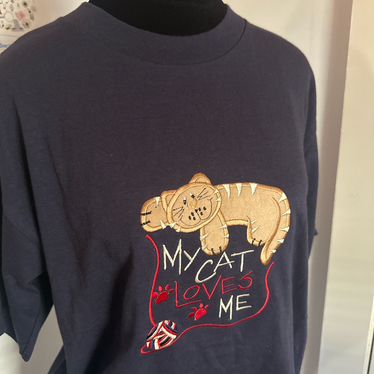 Other vintage 1980s single stitched embroidered cat graphic (L) Size US L / EU 52-54 / 3 - 3 Thumbnail