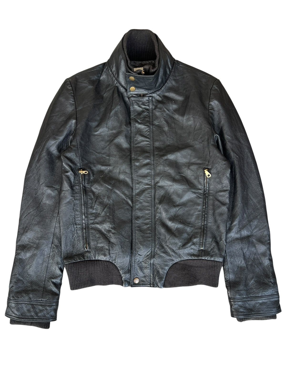 URBAN RESEARCH DOORS Urban Research Japan Black Zipper Leather Jacket Size US S / EU 44-46 / 1 - 1 Thumbnail
