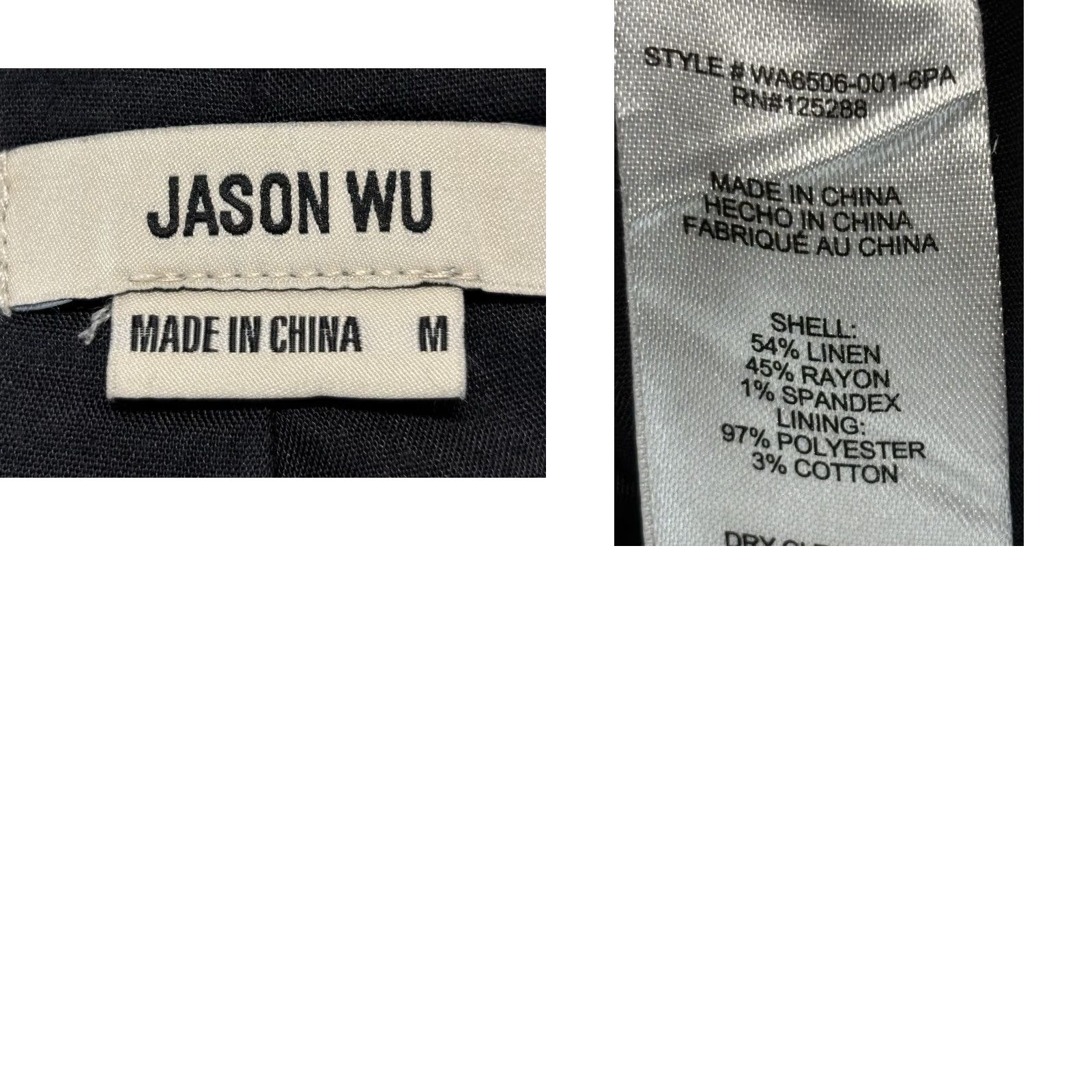 Jason Wu JASON WU Linen Blend Vest Women M Black Sleeveless Mid-Length Button Double Breasted Belt Loops, No Belt, Vintage? No Size M / US 6-8 / IT 42-44 - 8 Thumbnail