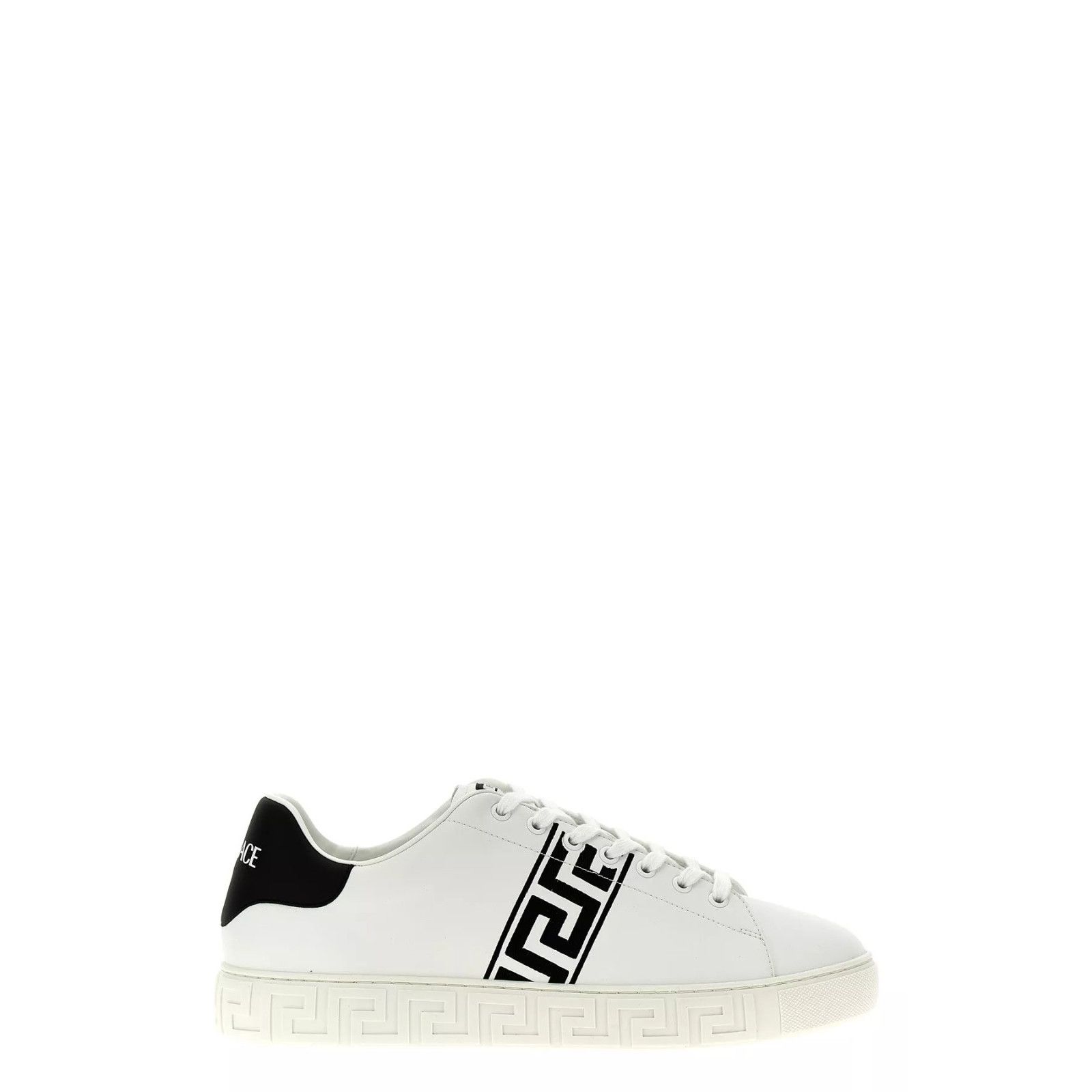 Versace VERSACE Greca White/Black Leather Sneakers New & Authentic ( Size US 7 / EU 40 - 1 Thumbnail