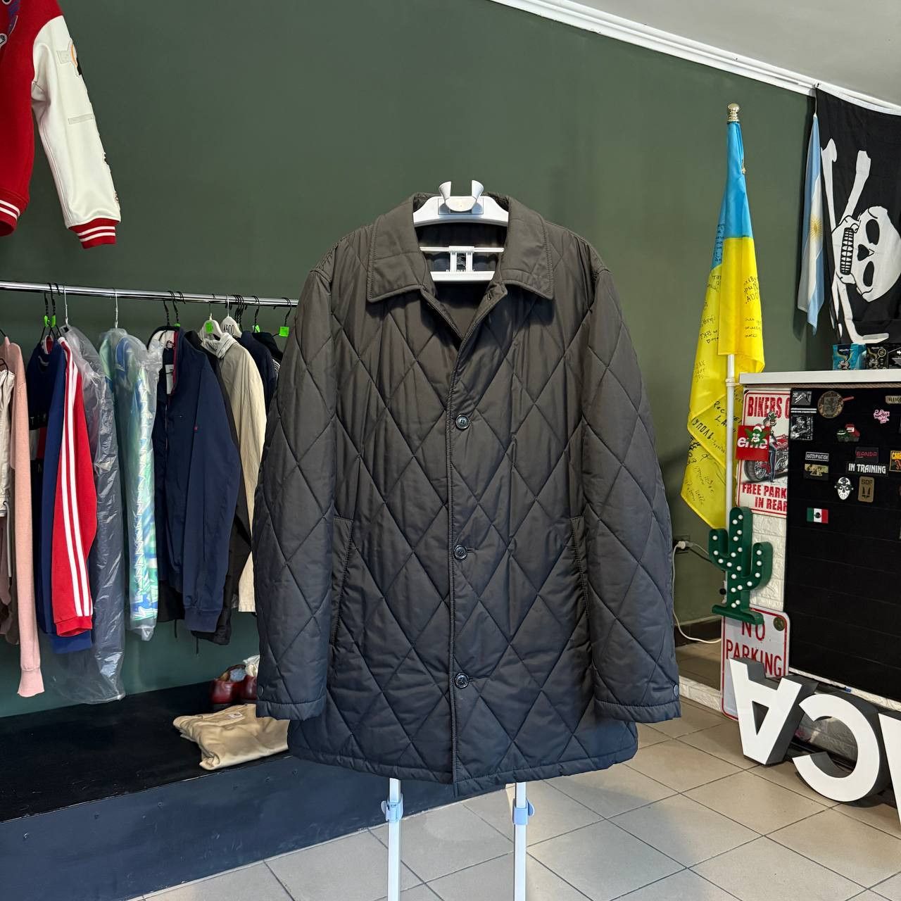 Burberry London Mens Nova Check Quilted Jacket Size 54