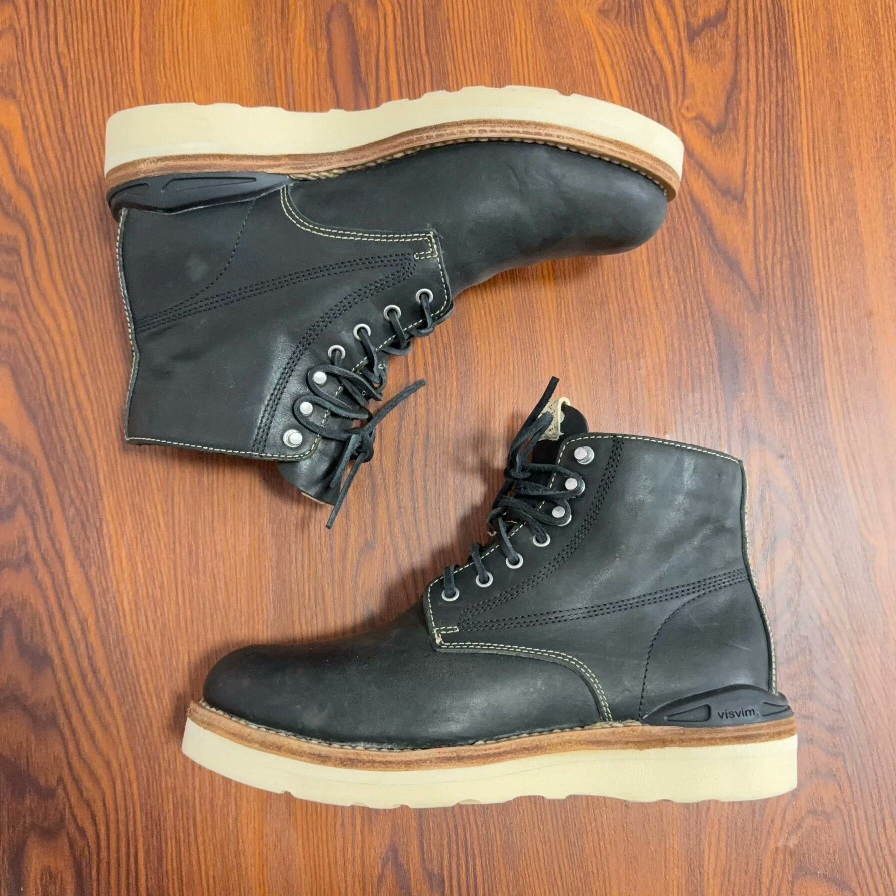 visvim virgil boots folk horsehide brown