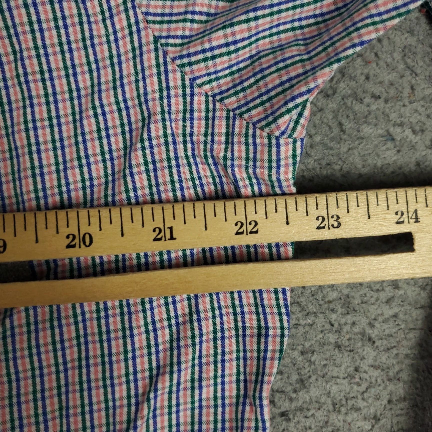Ralph Lauren VINTAGE Ralph Lauren Dress Shirt Men Size 16 Long Sleeve Plaid Cotton Blue Classic 90s Mens Size 42R - 7 Thumbnail