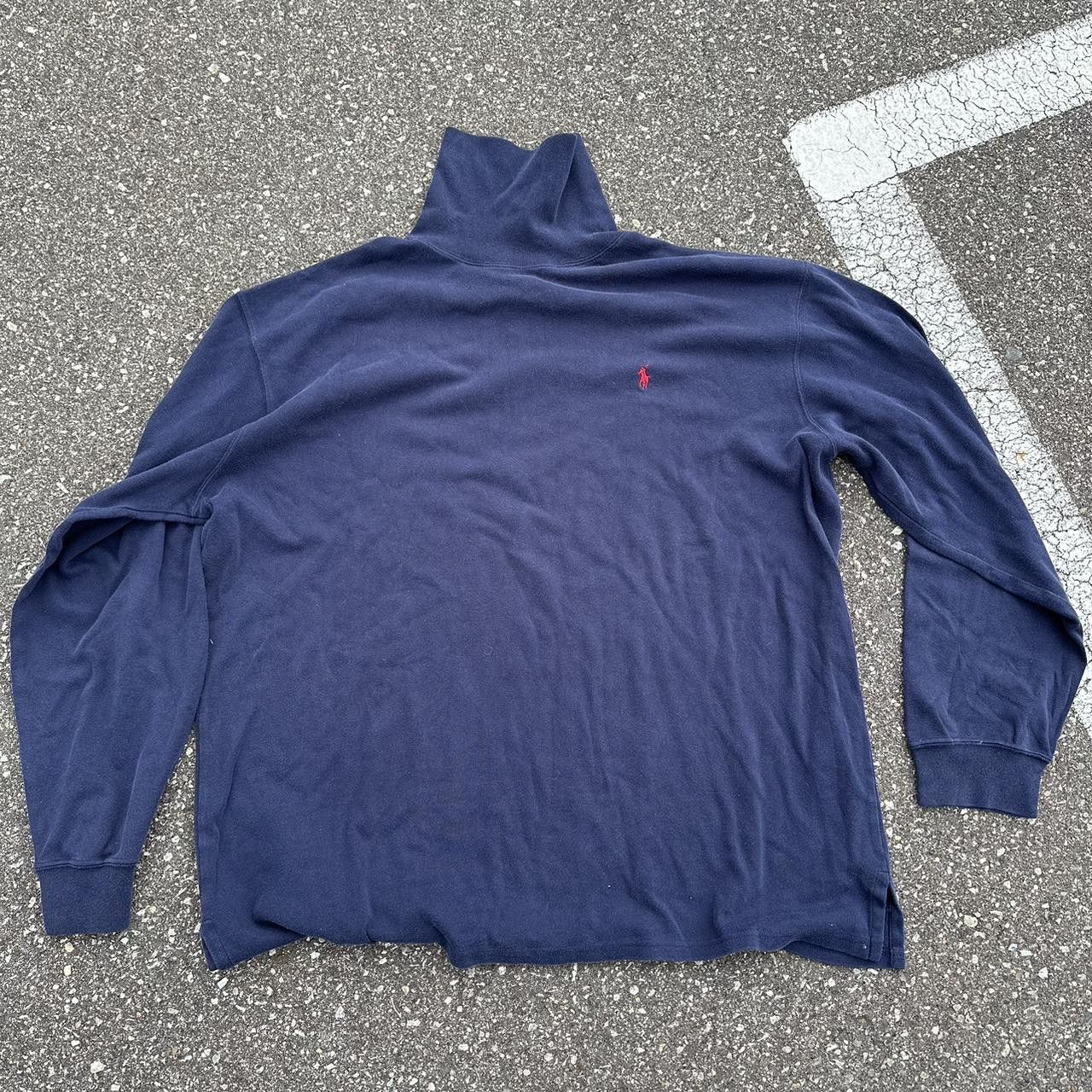 Polo Ralph Lauren × Ralph Lauren × Vintage 90s Polo Ralph Lauren Blue Turtleneck Golf Size US XL / EU 56 / 4 - 1 Thumbnail