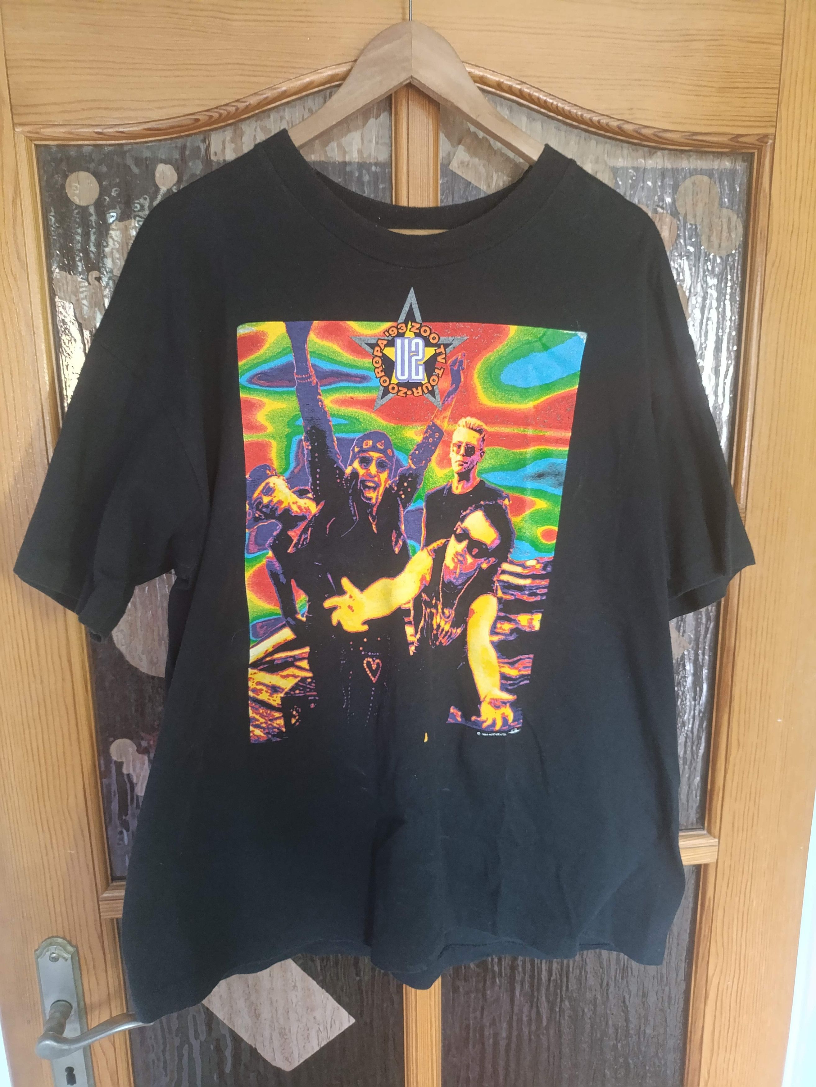 Band Tees × Vintage U2 1993 Vintage Zooropa European Tour 90s XL VTG Size US XL / EU 56 / 4 - 1 Thumbnail