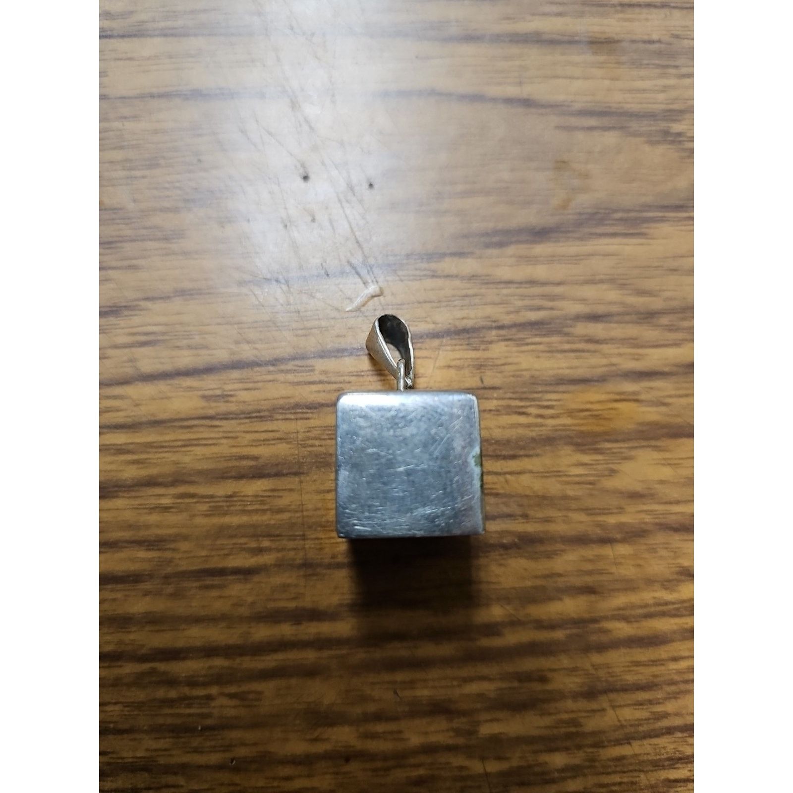 Other Sterling Silver 925 Cube Blank Charm Pendant for Necklace Size ONE SIZE - 2 Thumbnail