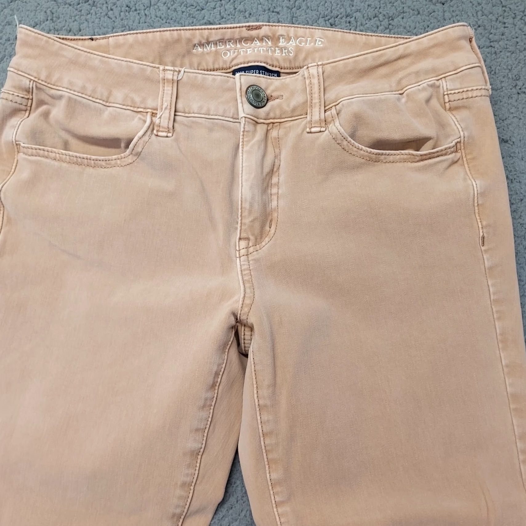 American Eagle Outfitters American Eagle Jegging Womens 8 Regular 360 Super Stretch AEO Sateen X4 Pink Jeans Slim 5-Pocket Womens Size 30" / US 8 / IT 44 - 4 Thumbnail